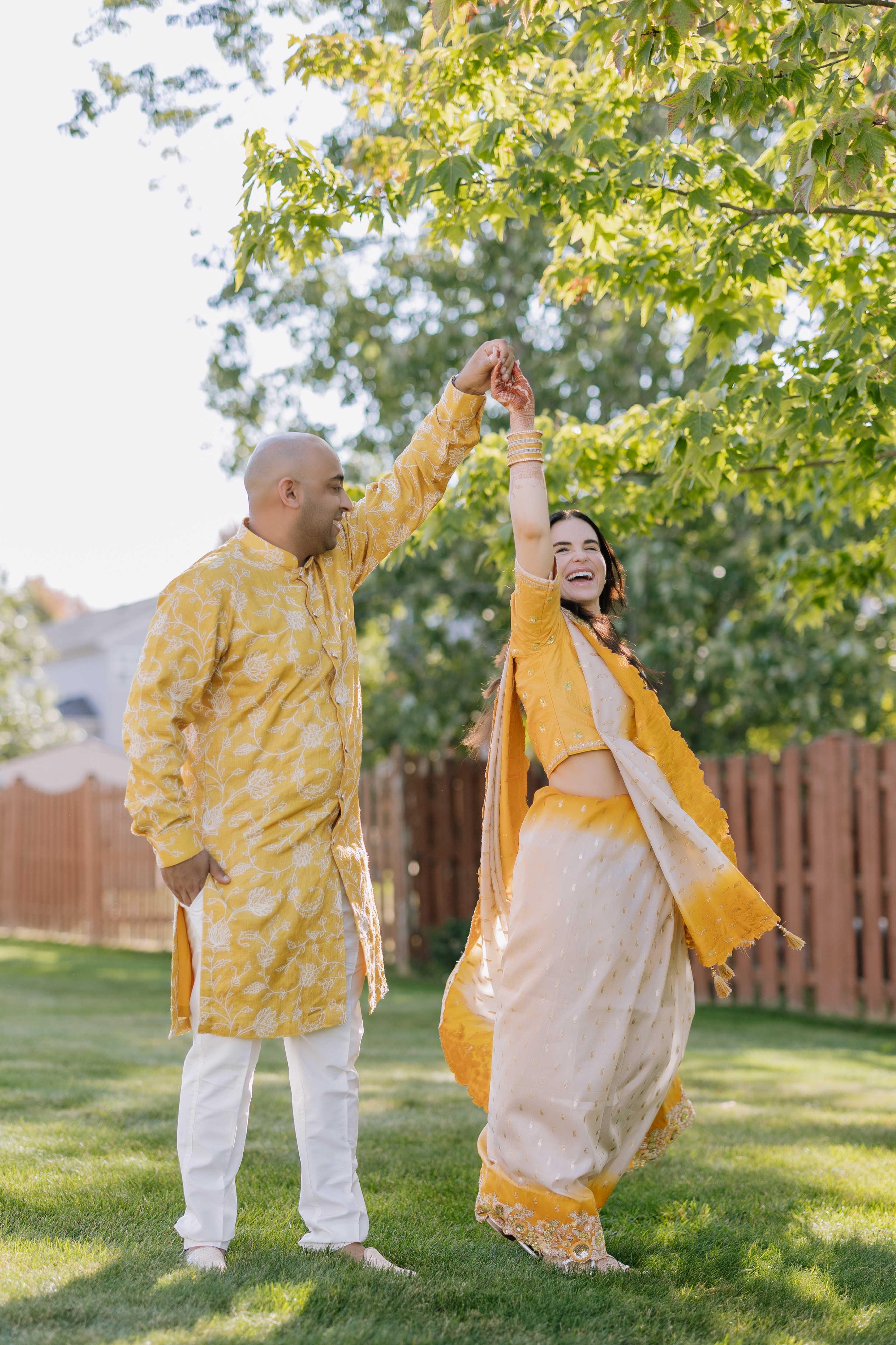 coordinating yellow and gold outfits-Lusia Studio Photography