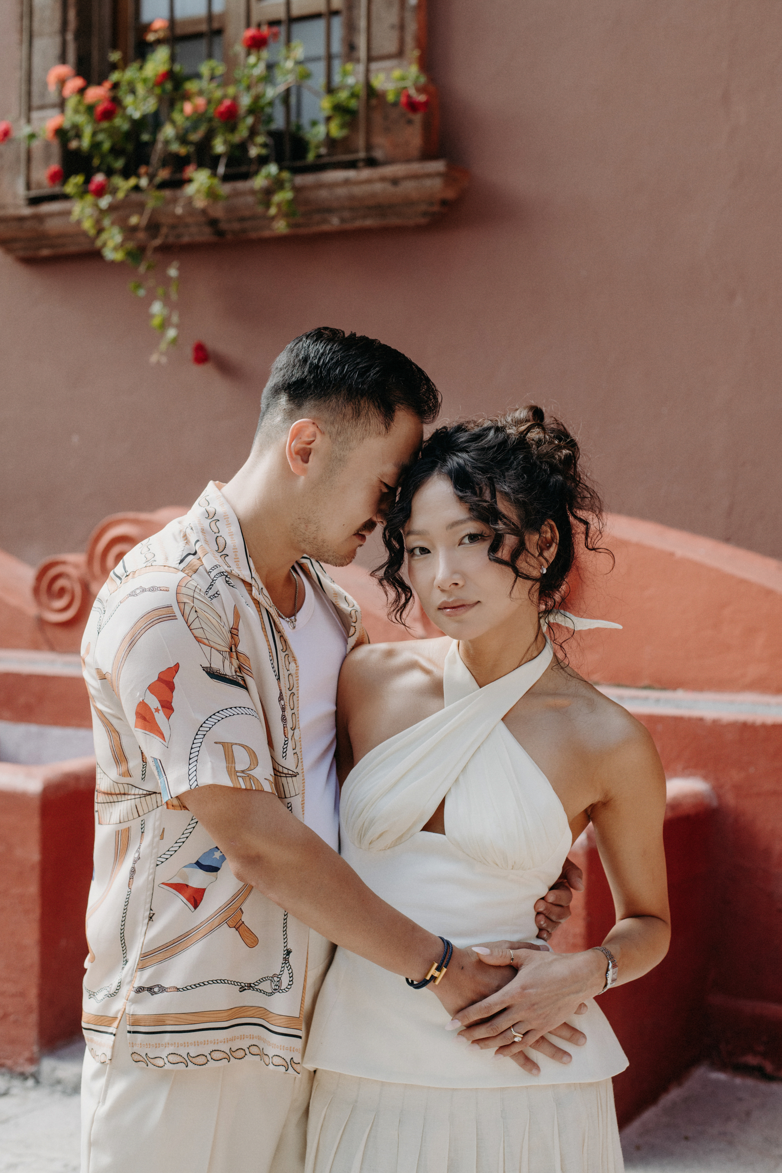 Villa Santa Monica wedding portrait of fashionable couple