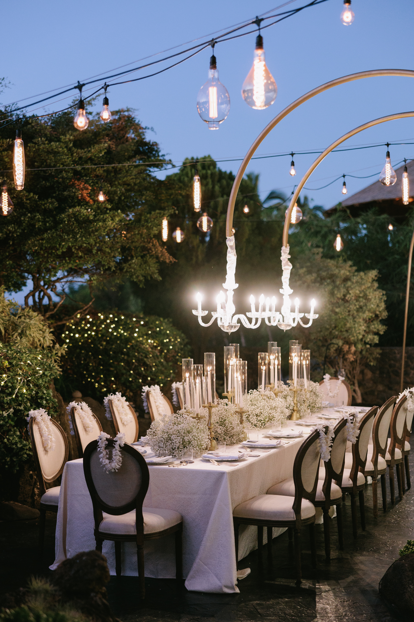 Reception table detail with candlelight Hotel Wailea Maui