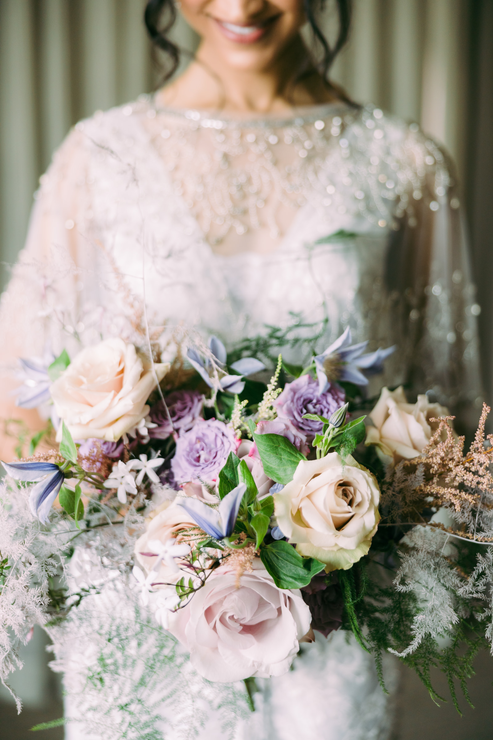 Bride in sparkling gown Nat Wongsaroj Photography