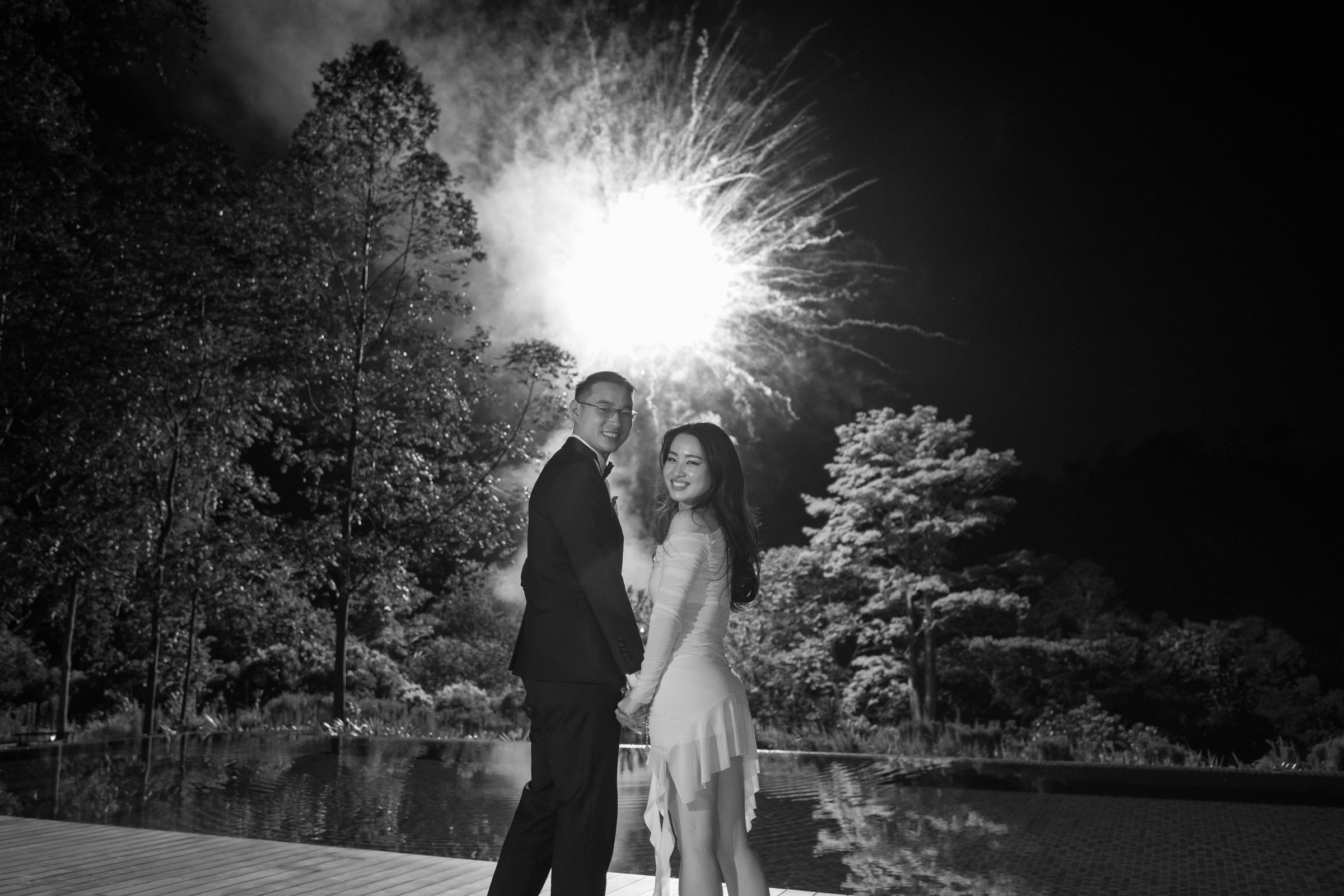  fireworks at Acres Resort, Malaysia, photographed by Zach Chin