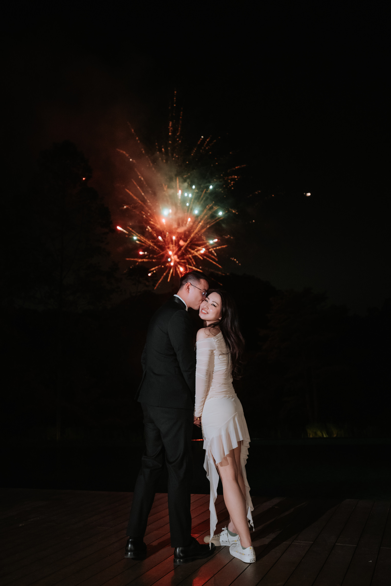 Fireworks show at Acres Resort, Malaysia, photographed by Zach Chin