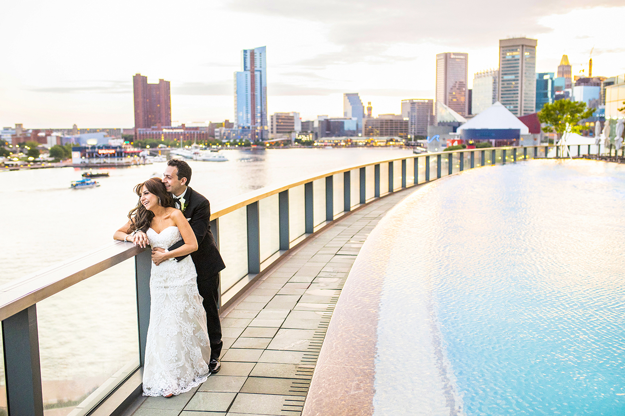 Couple on urban waterfront Anna Schmidt Photography 