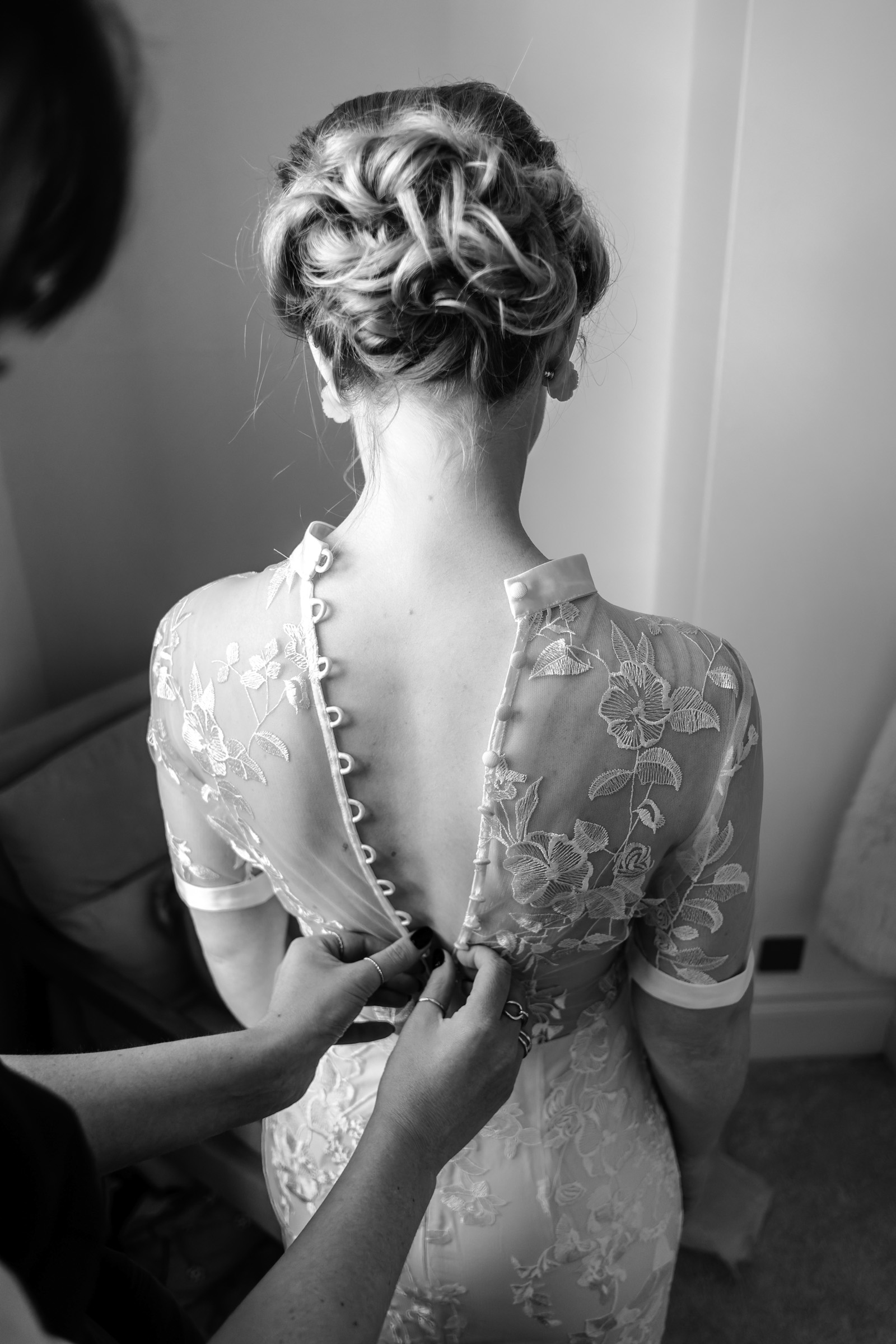 Back view of bride Oliver Holder Bristol Town Hall wedding