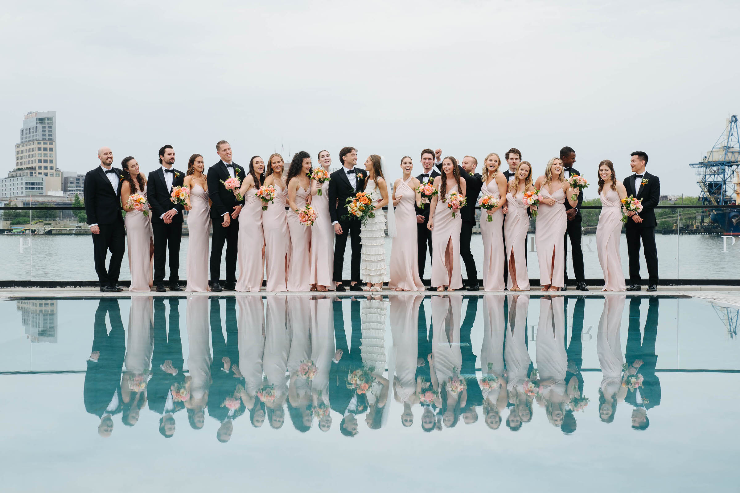 Wedding party and reflection Love Life Images