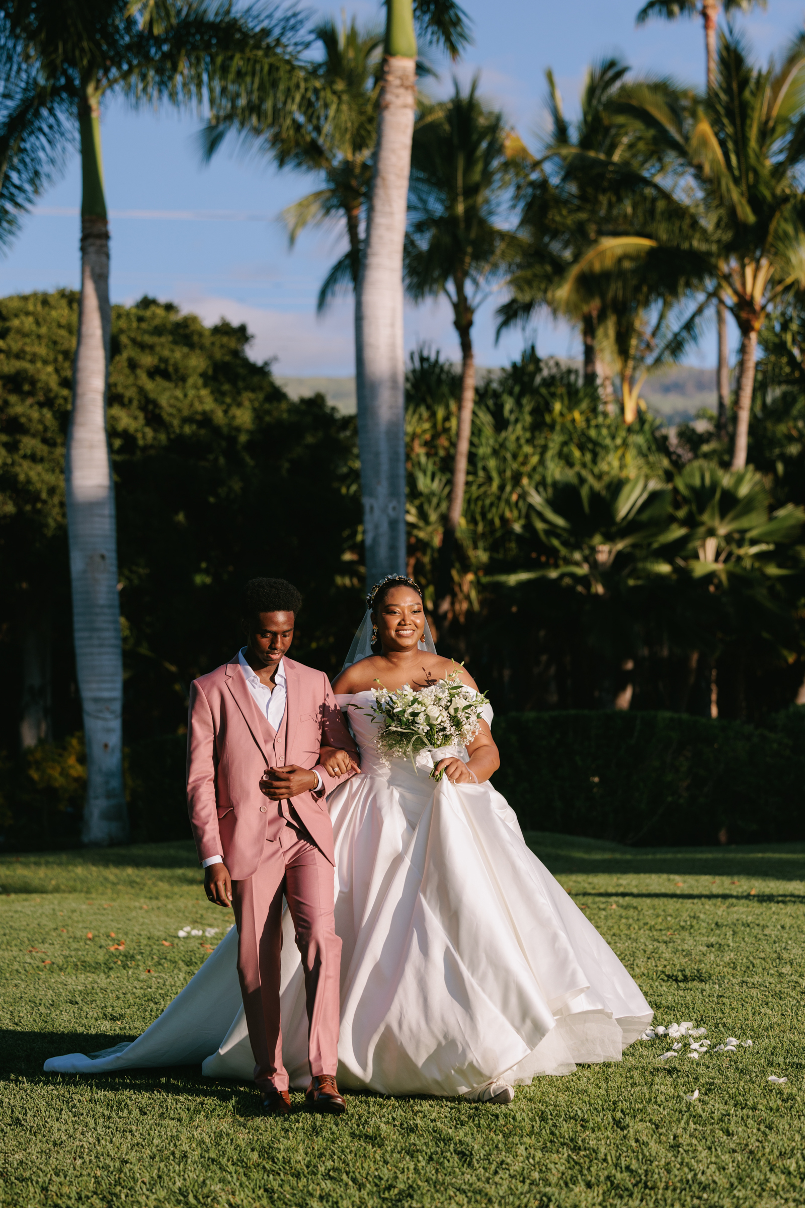 Couple portrait Hotel Wailea wedding Maui