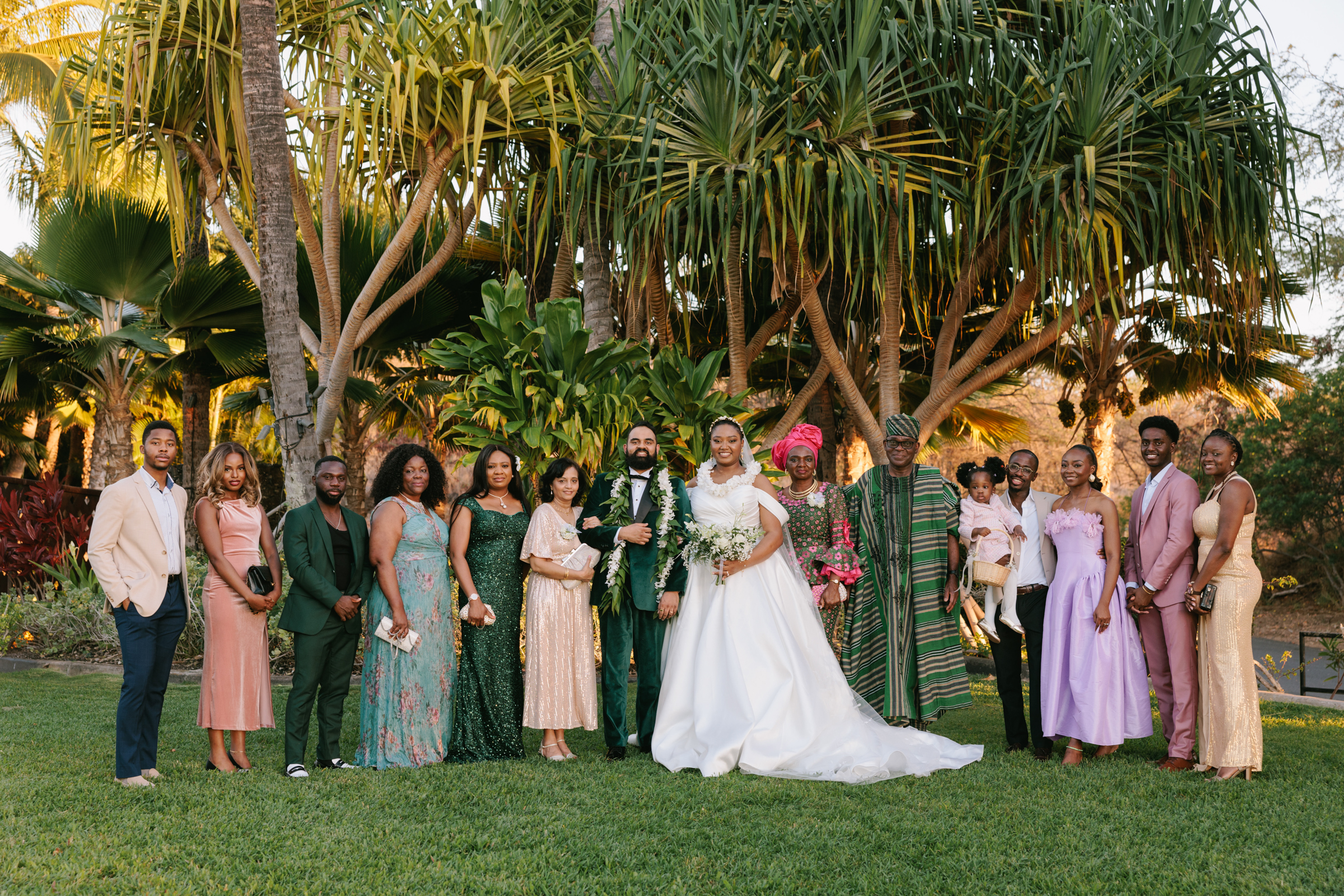 Group shot at Hotel Wailea wedding Maui
