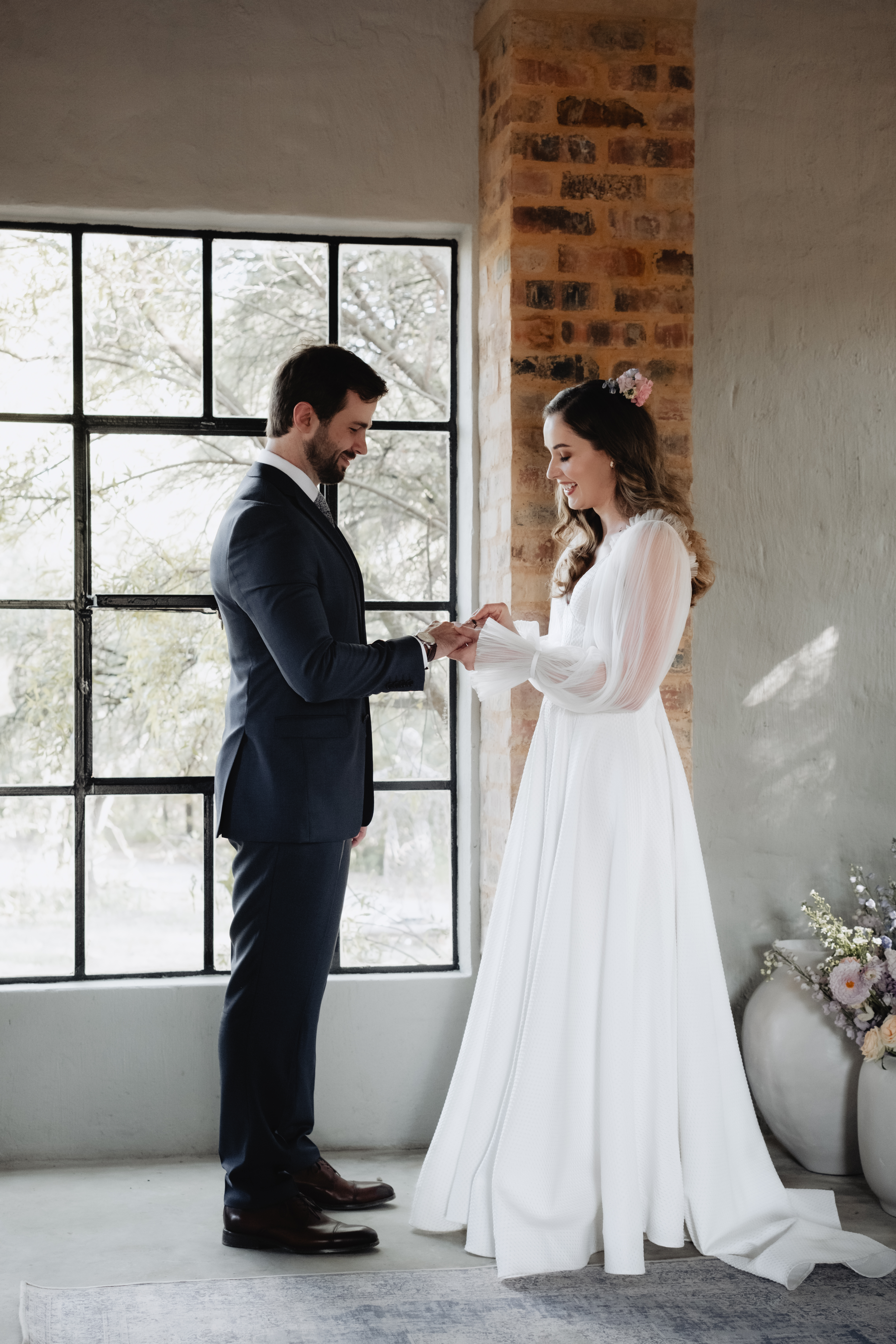ring ceremony at Campagne Living wedding