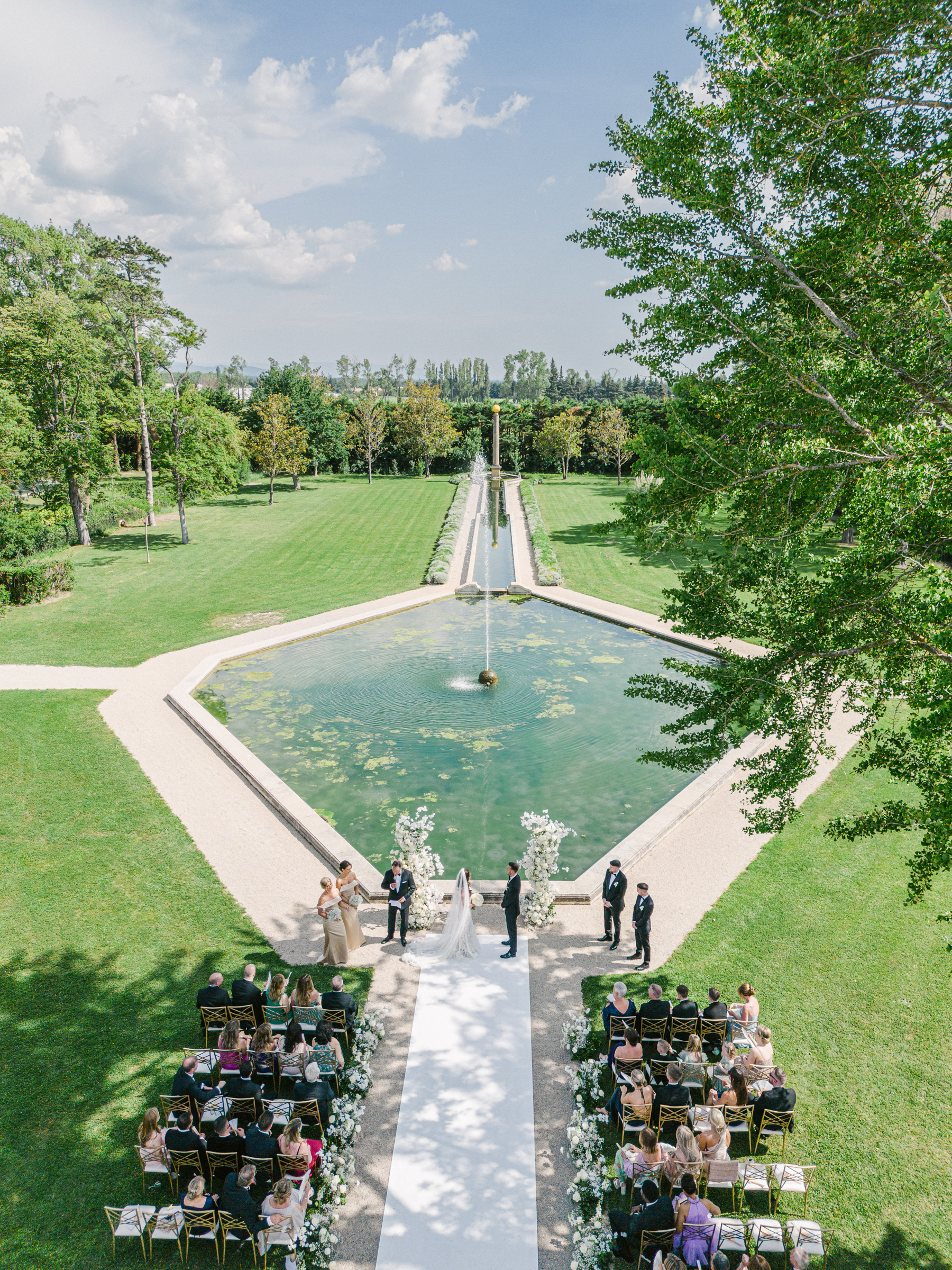 Ceremony site at Chateau de Torreau, Provence, Jeremie Hkb 