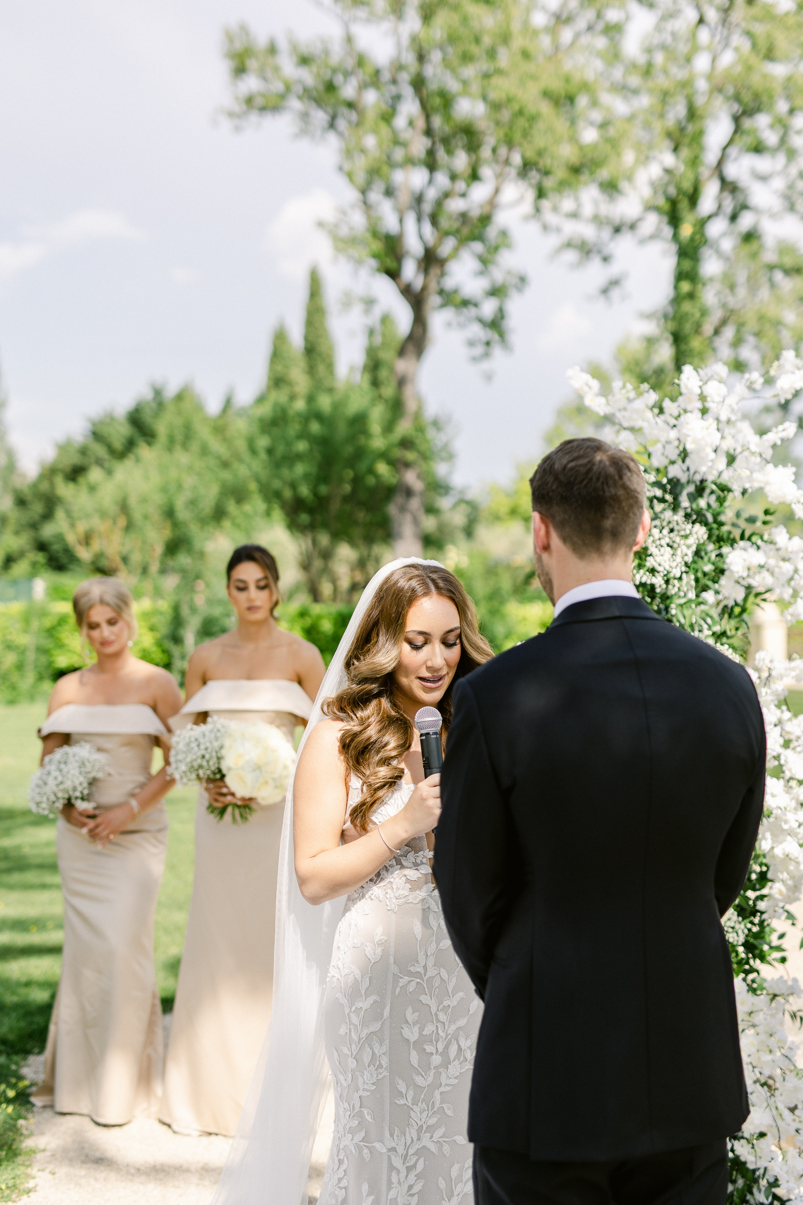 Wedding Vows at Chateau de Torreau, Provence, Jeremie Hkb 