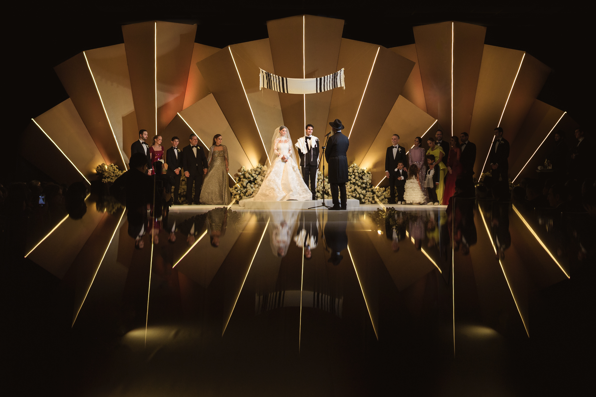 Ceremony site at Club Hebreo Panama wedding photographed by Alvaro Ching