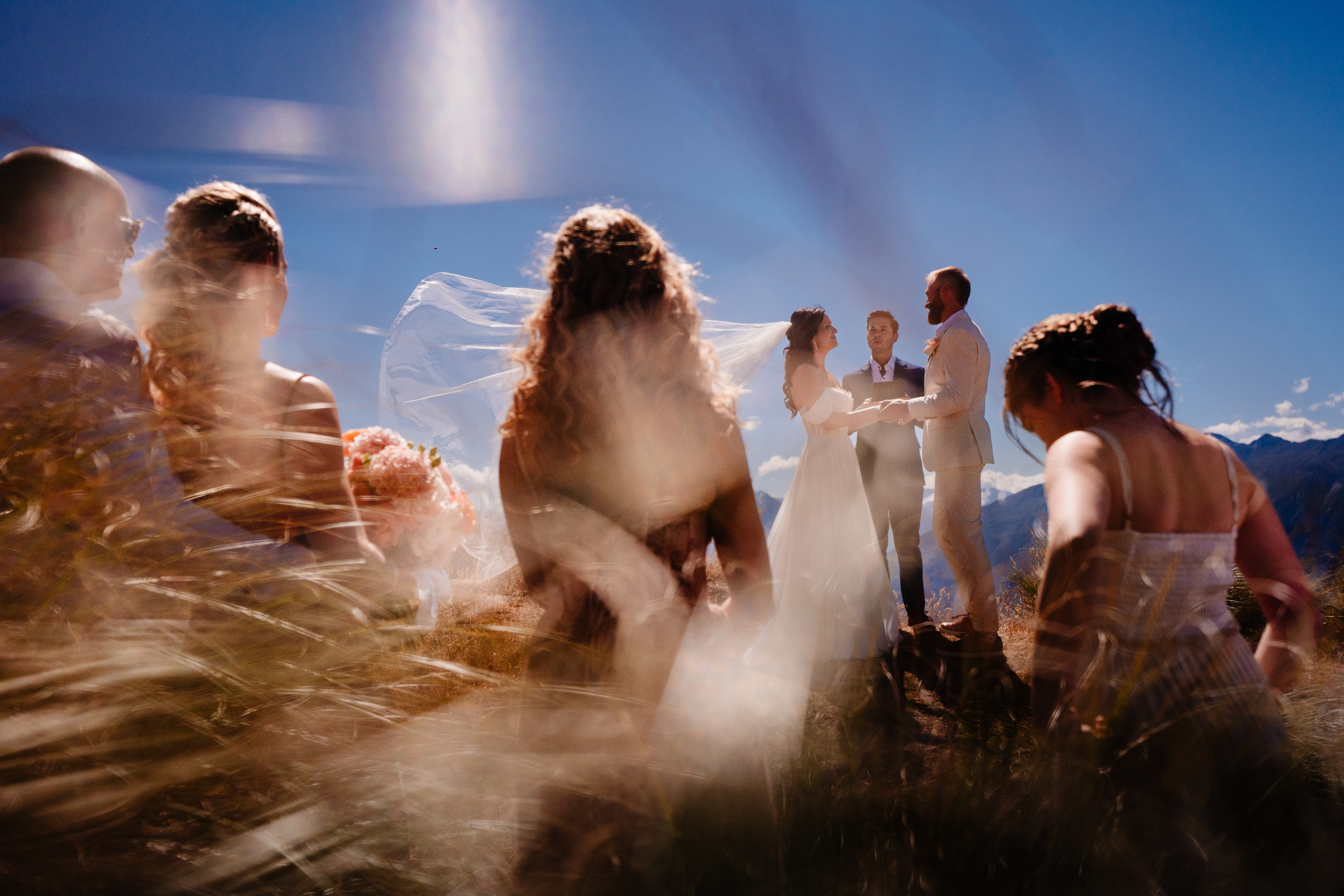 Intimate mountaintop wedding in Wanaka, New Zealand - Vinson Images