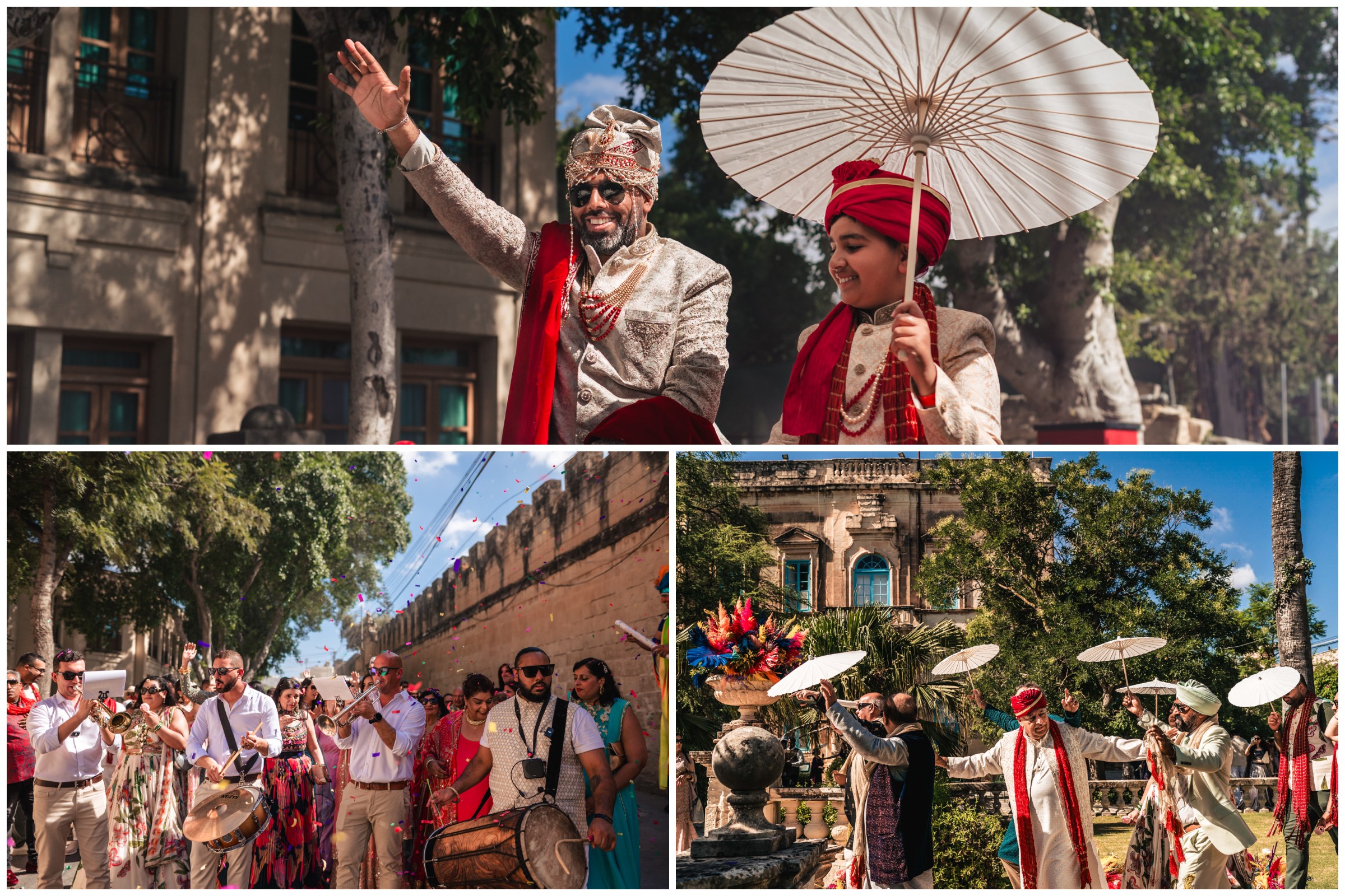 Indian Barat at Villa Bologna photographed by Franklin Balzan, Malta wedding photographer