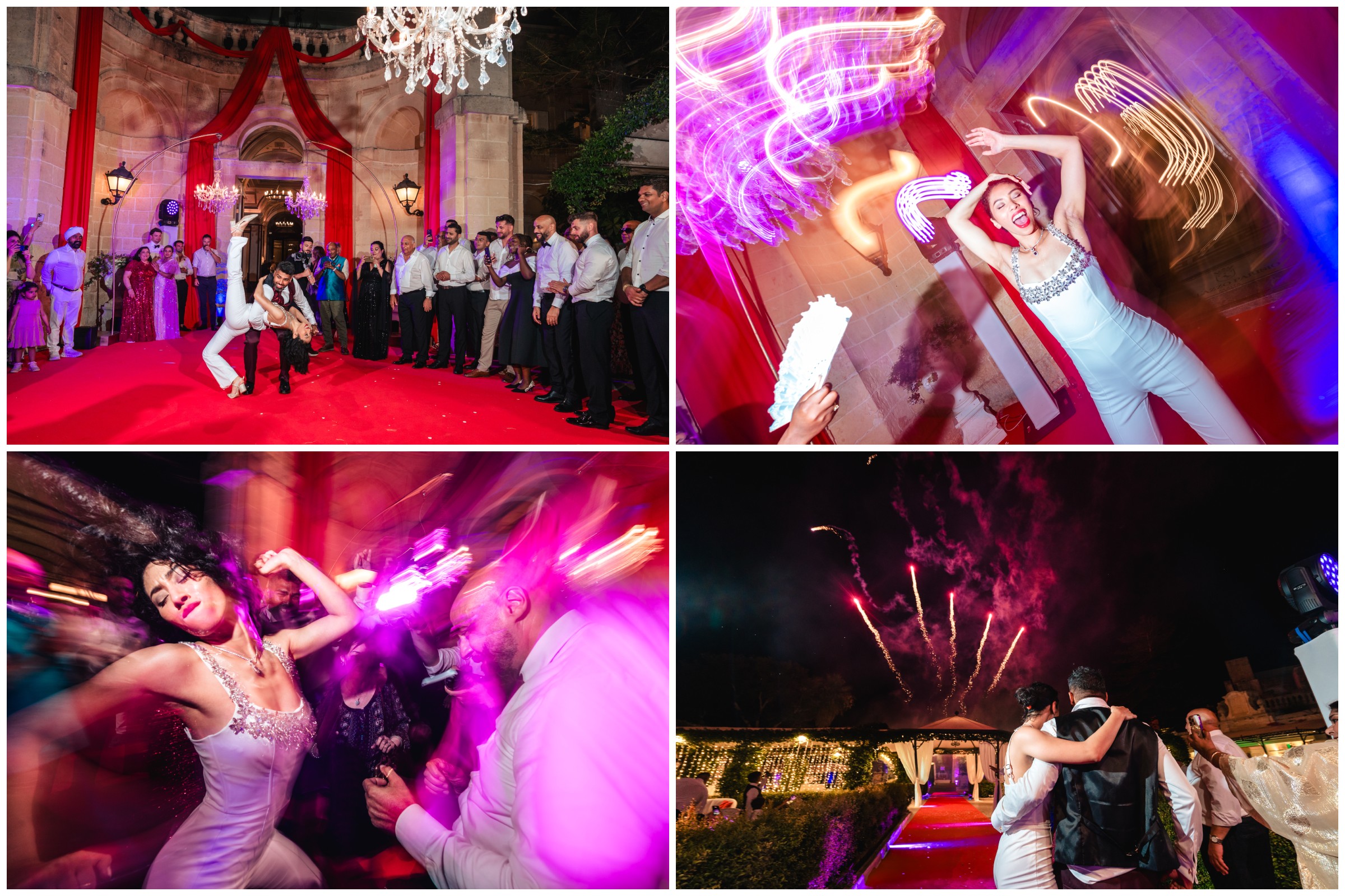 Human statues performing for wedding at Palazzo Palisio, photographed by Franklin Balzan, Malta wedding photographer