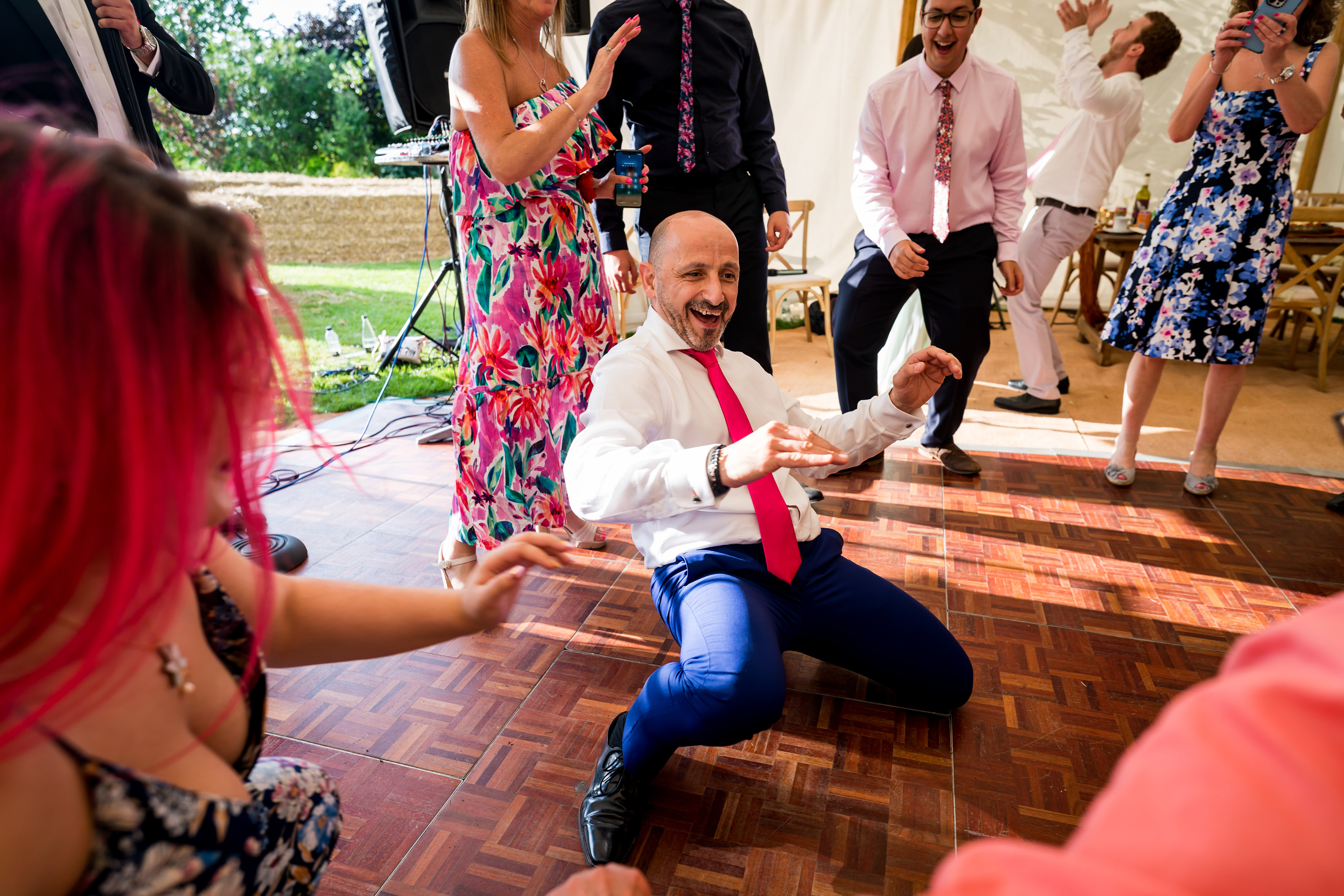Guest dancing away on dance floor