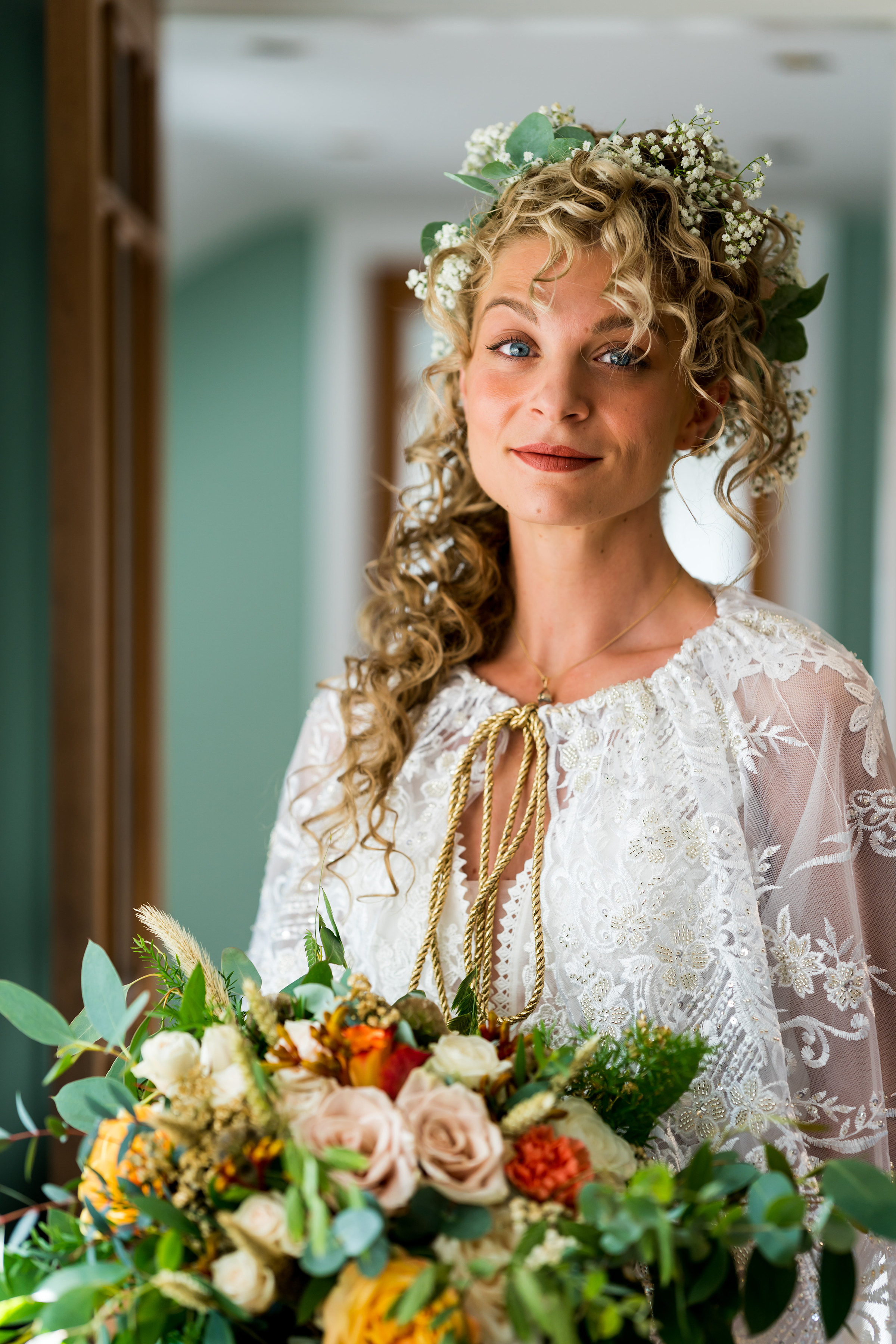 Casual portrait of bride