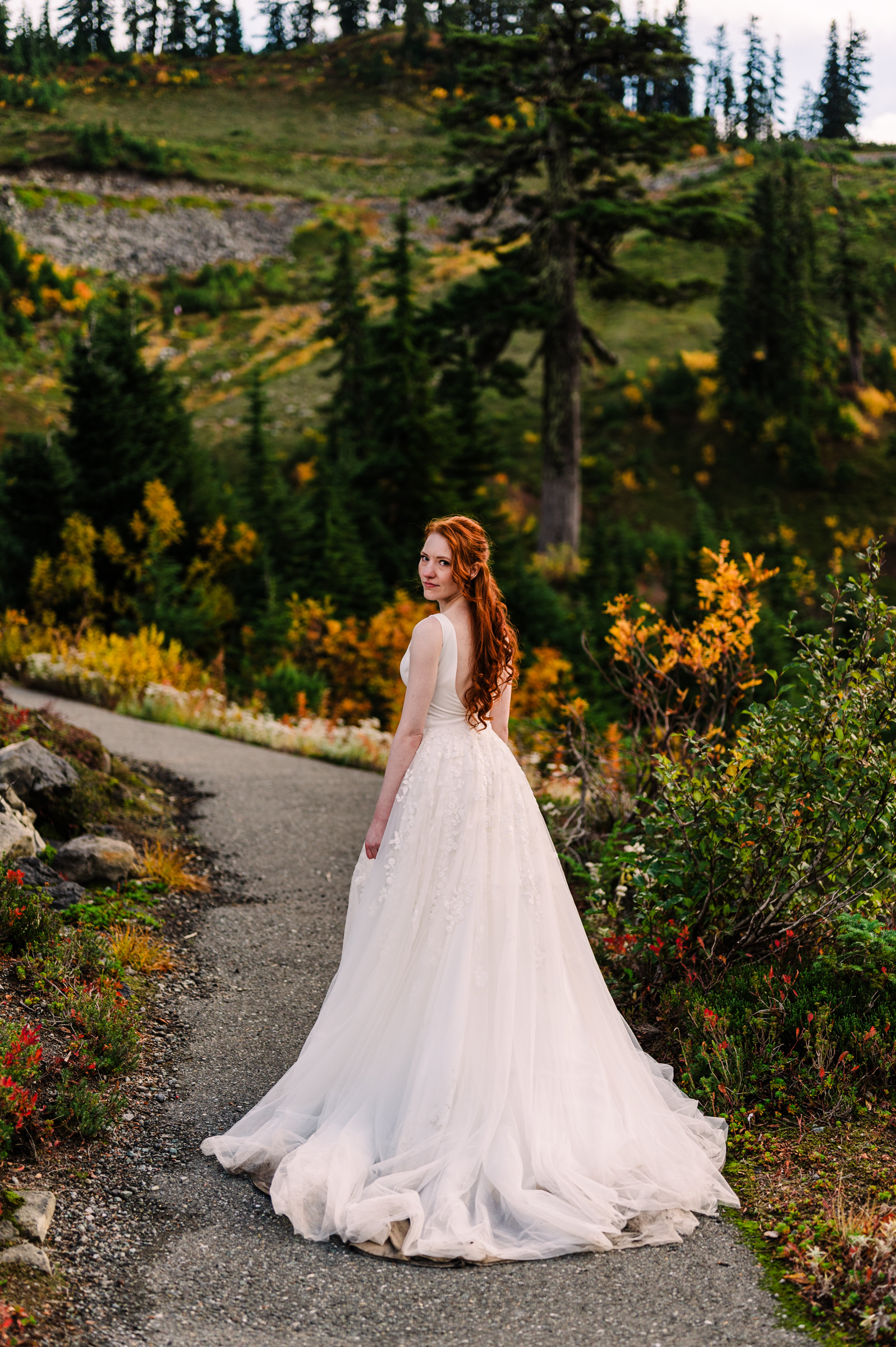 Mt. Baker elopement bridal portrait by Marla Manes Photography