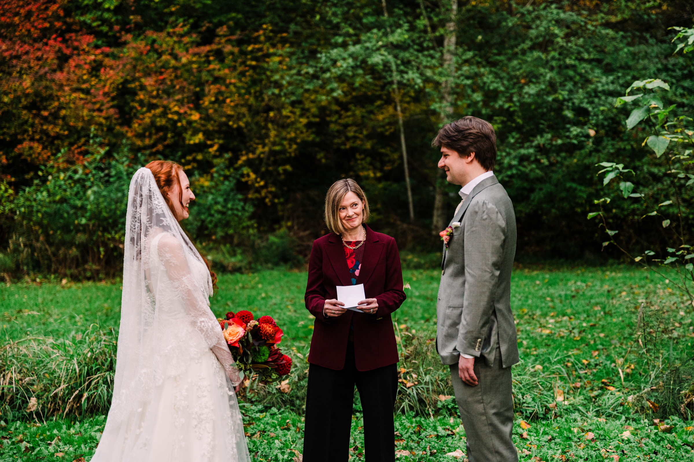 Mt. Baker elopement ceremony vows photographed by Marla Manes Photography