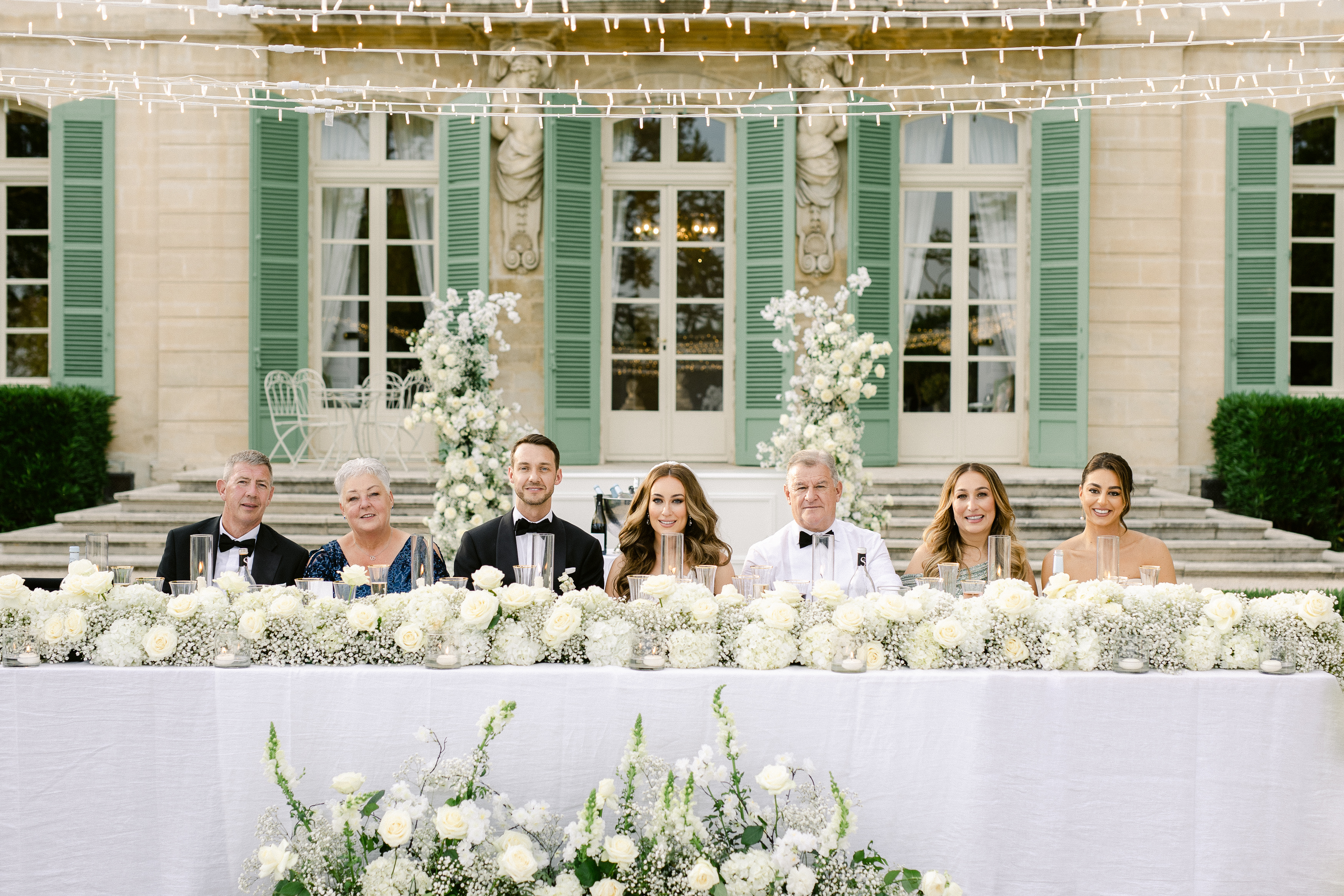 Groom toasting at Chateau de Torreau wedding, Provence