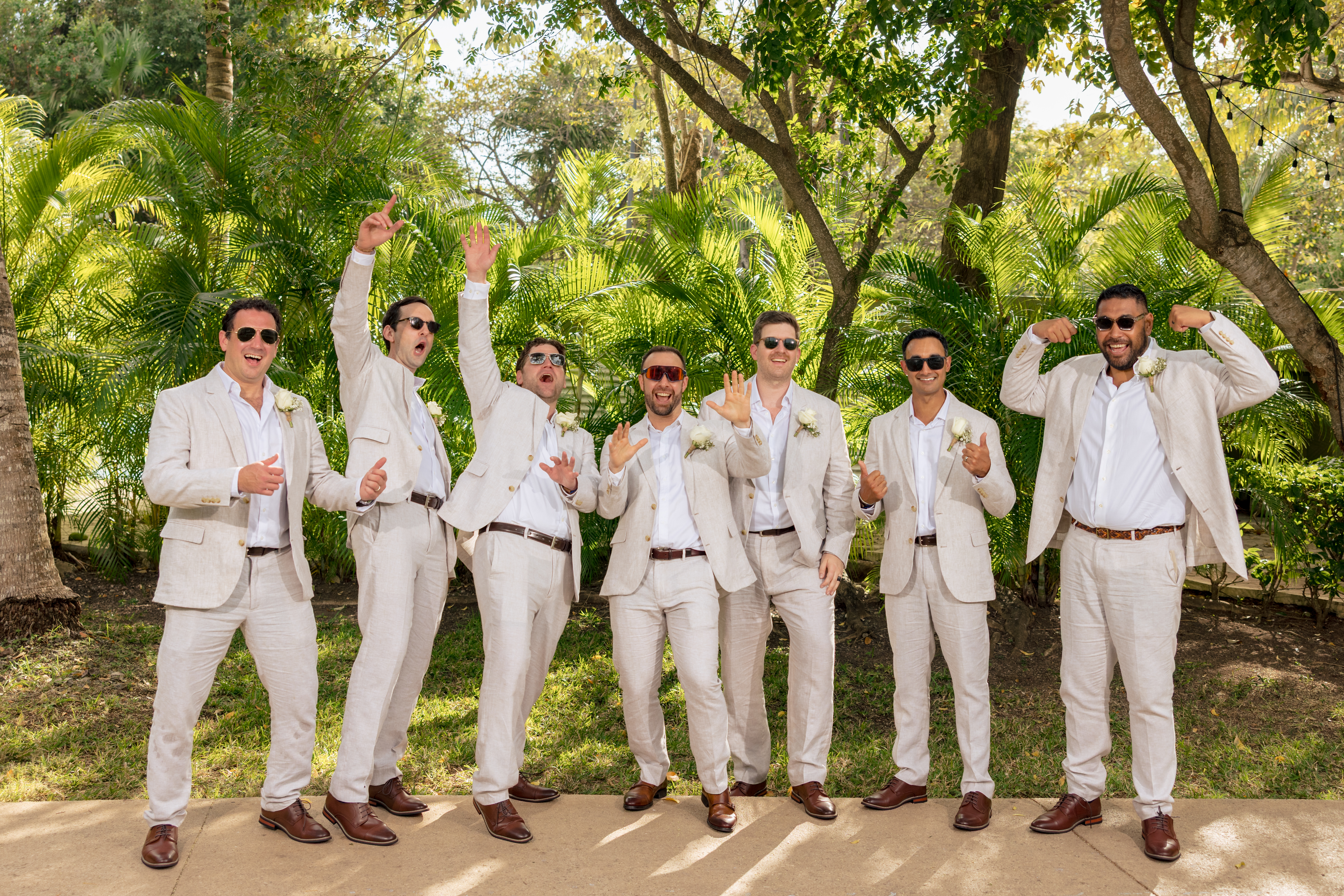 Groomsmen portrait-The Fives Beach Hotel Wedding by M.E.Photo & Films