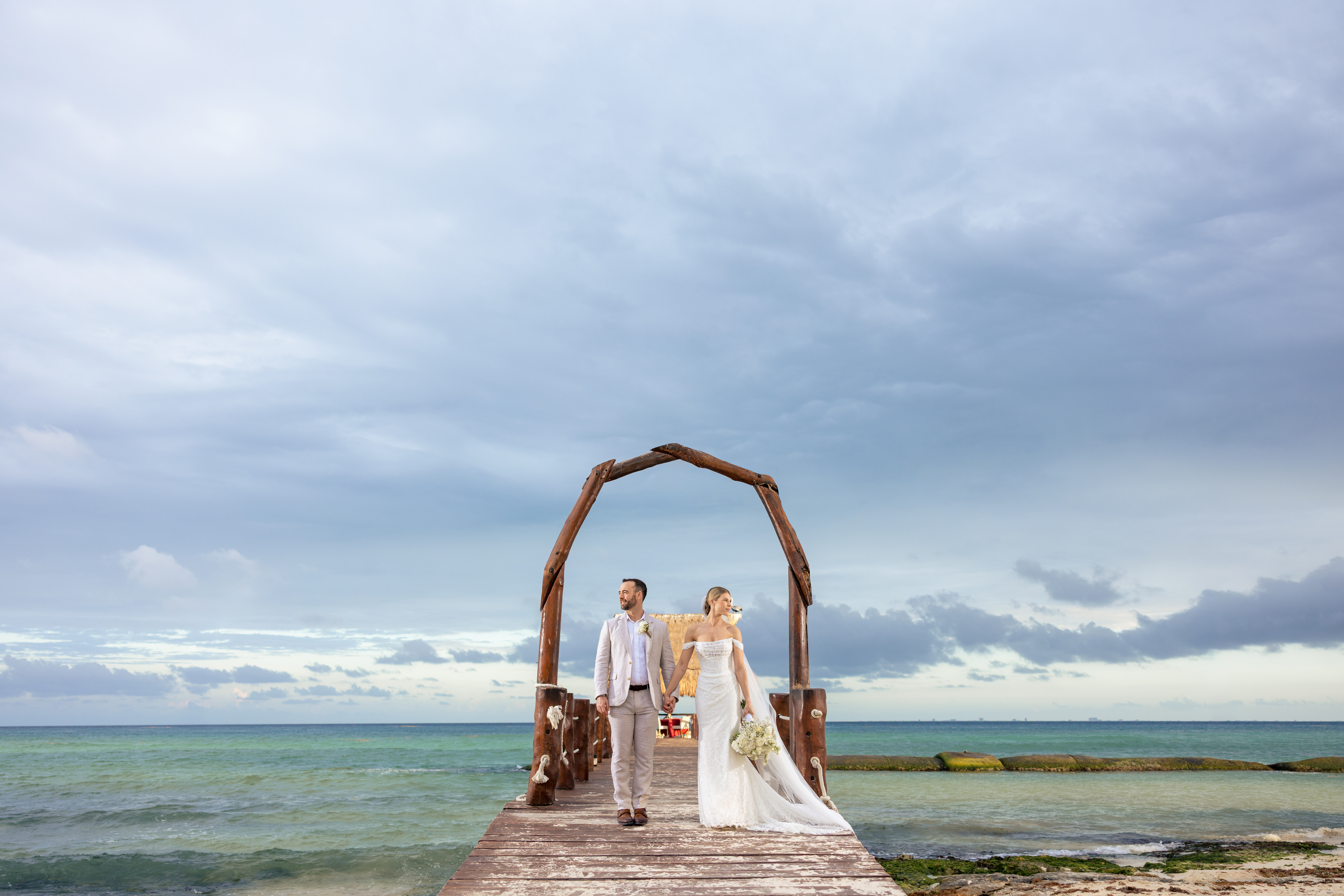 Couple portrait by the beach-The Fives Beach Hotel Wedding by M.E.Photo & Films