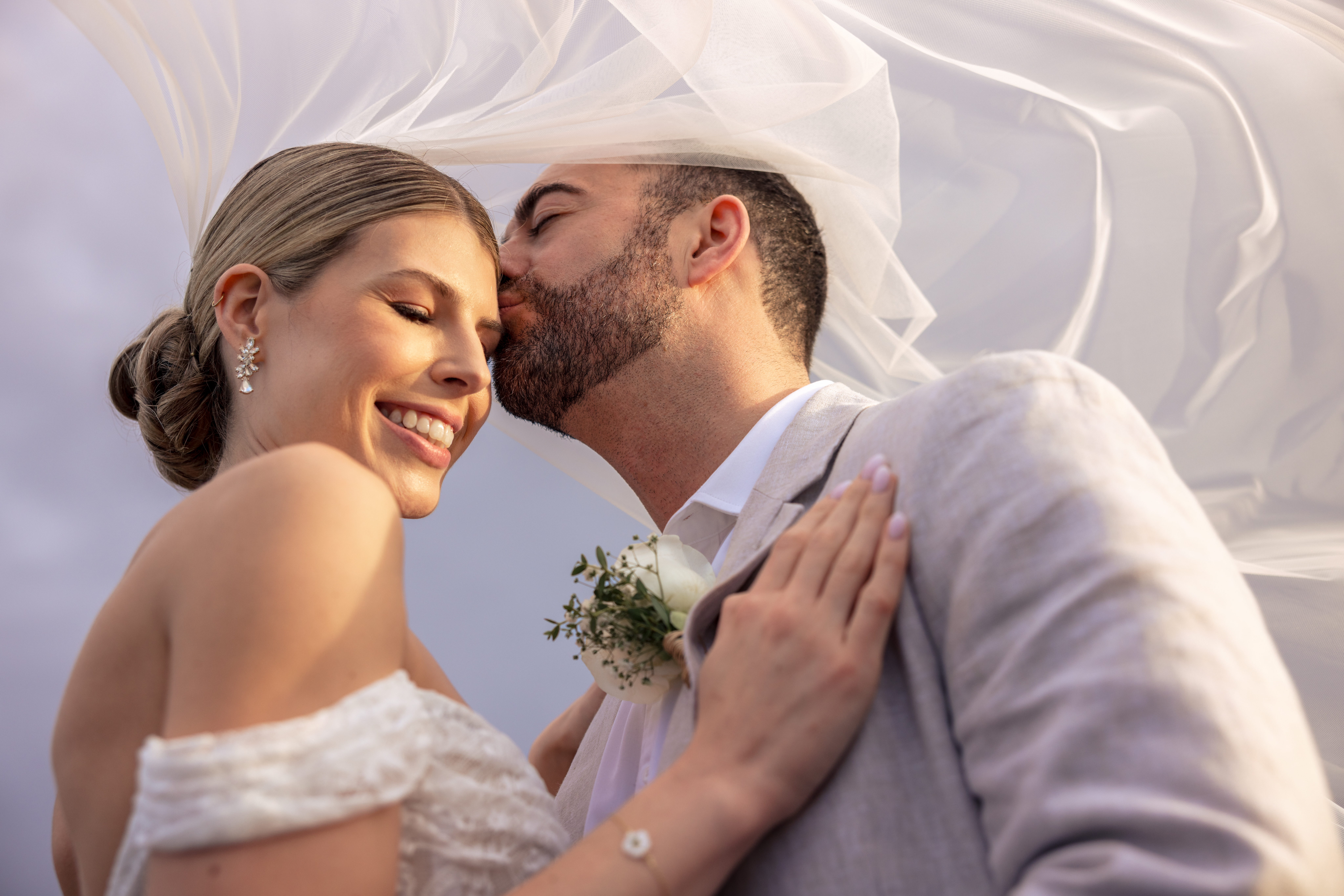 Couples golden hour portrait-The Fives Beach Hotel Wedding by M.E.Photo & Films