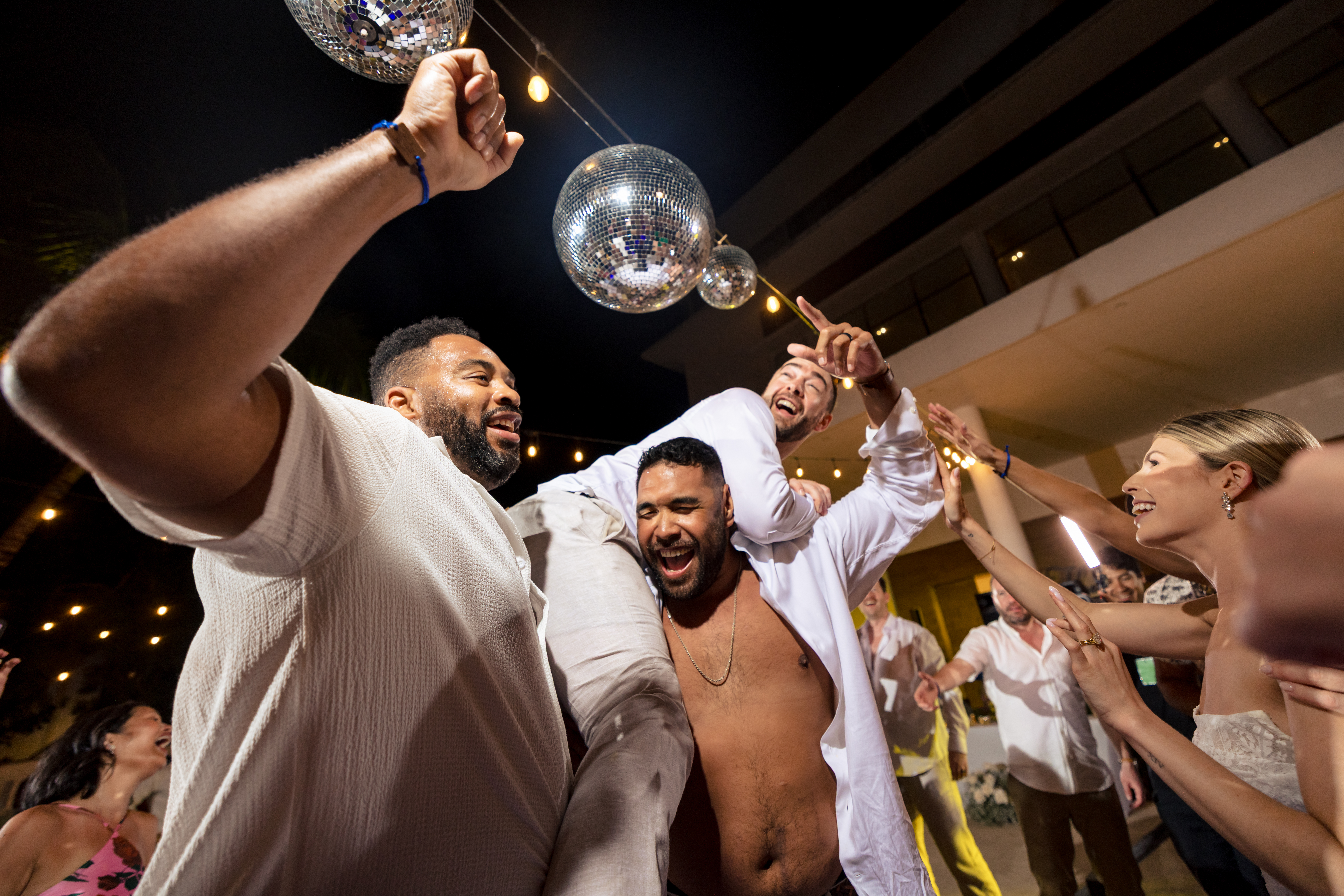 guests dancing away-The Fives Beach Hotel Wedding by M.E.Photo & Films