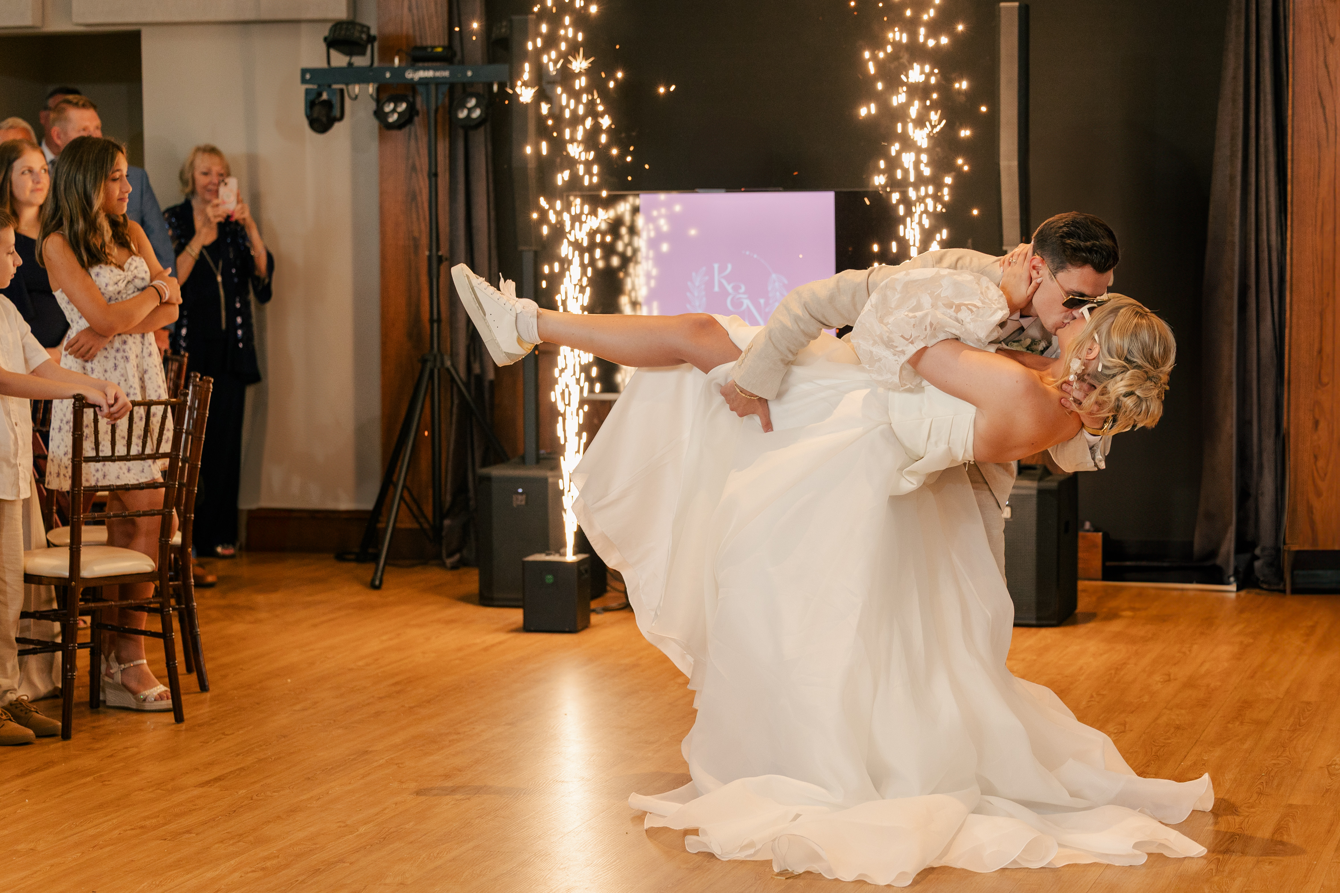 Wedding dip at Venue3Two, Grand Rapids, Chrystin Melanie Photography
