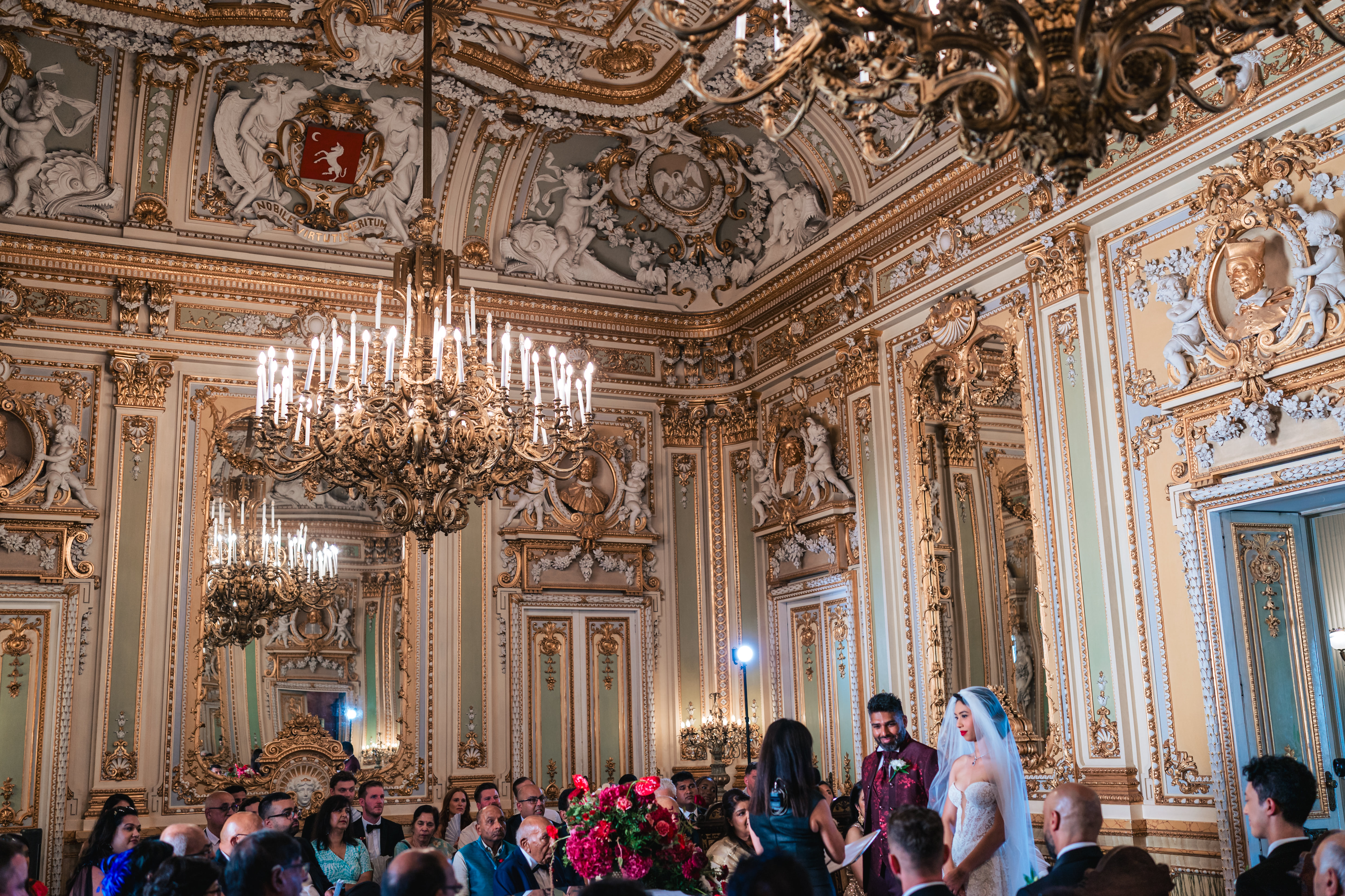 Palazzo Parisio wedding ceremony, photographed by Franklin Balzan, Malta wedding photographer
