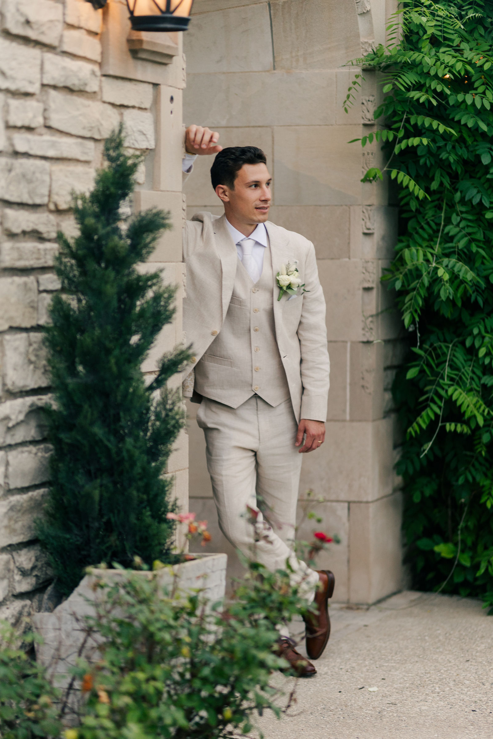 Groom portrait for wedding at Venue3Two, Grand Rapids, Chrystin Melanie Photography