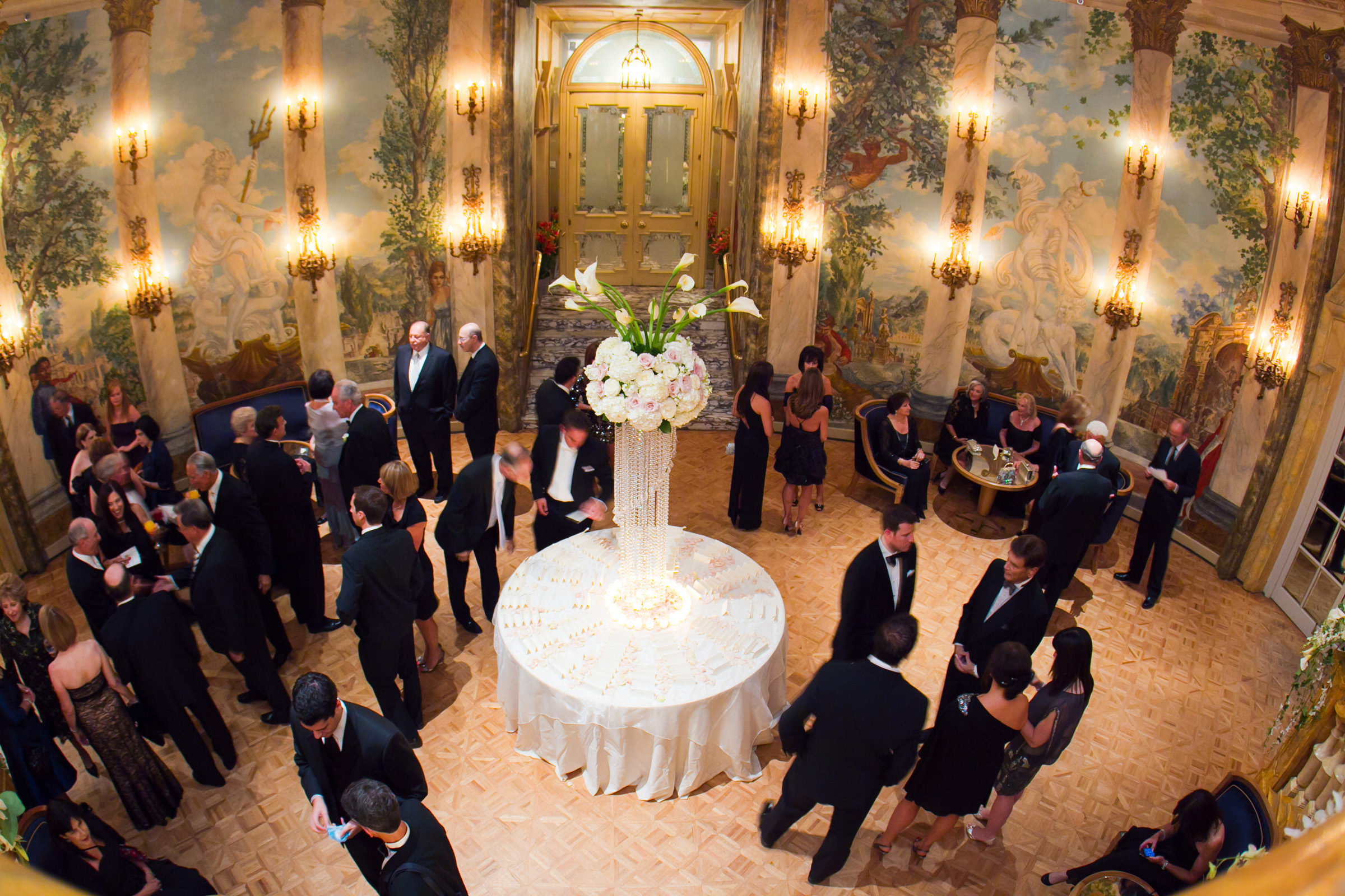 balcony-view-of-guests-in-formal-dress-berit-bizjak-photography-best-new-york-wedding-photographers