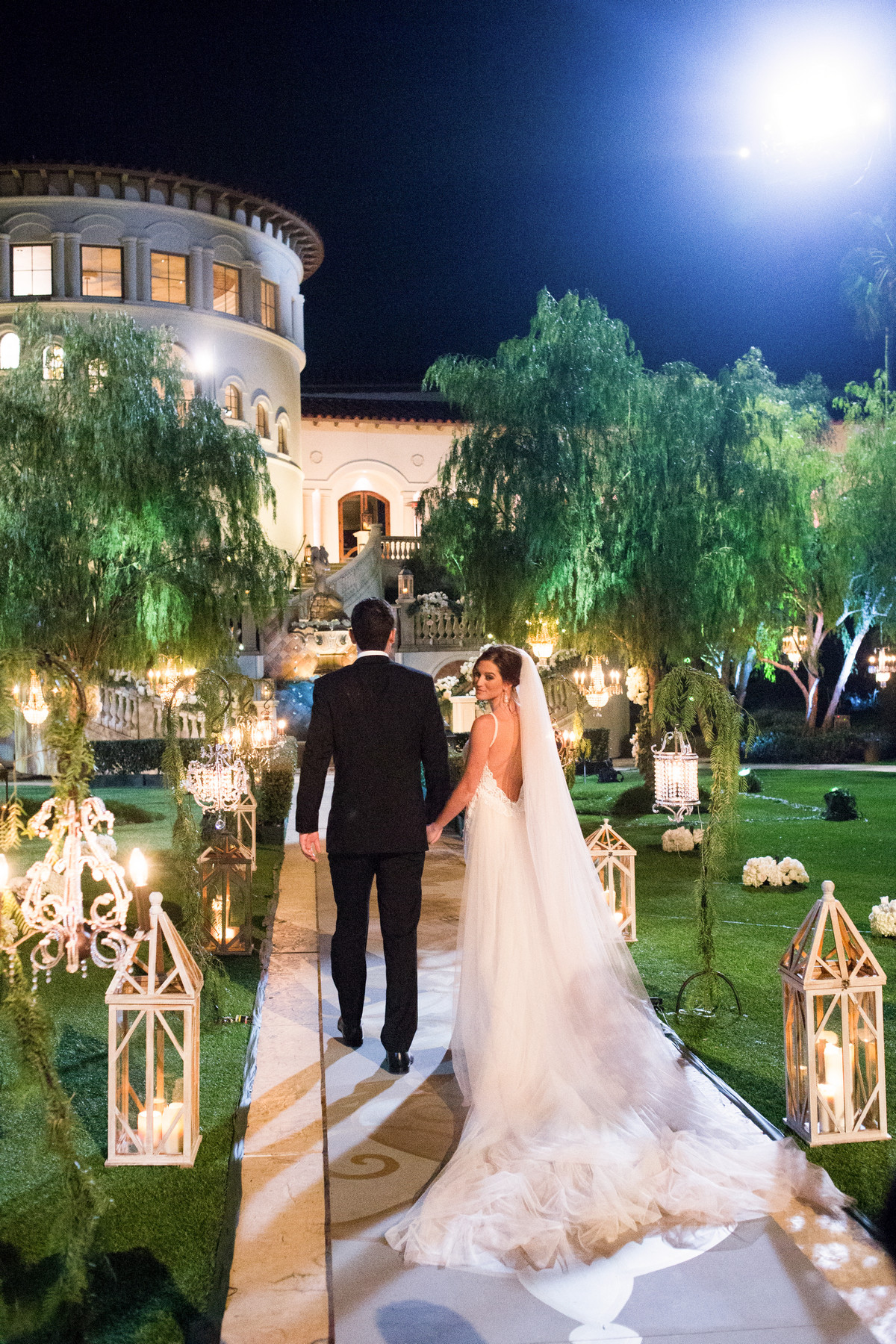 Candlelit lanterns, photographed by John and Joseph, LA celebrity wedding photographers