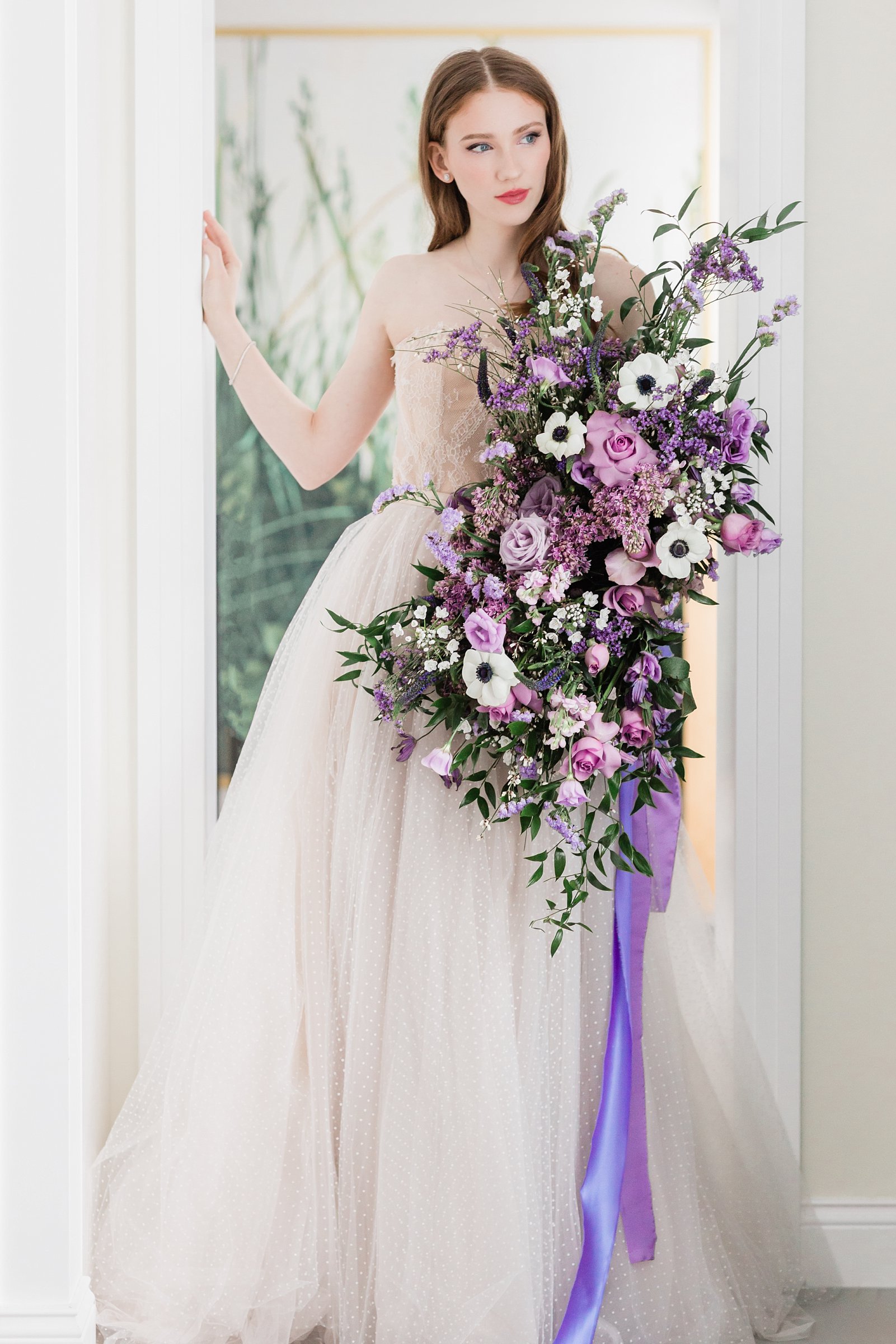 Spring bridal portrait, photographed by Jurgita Lukos, Lithuania wedding photographer