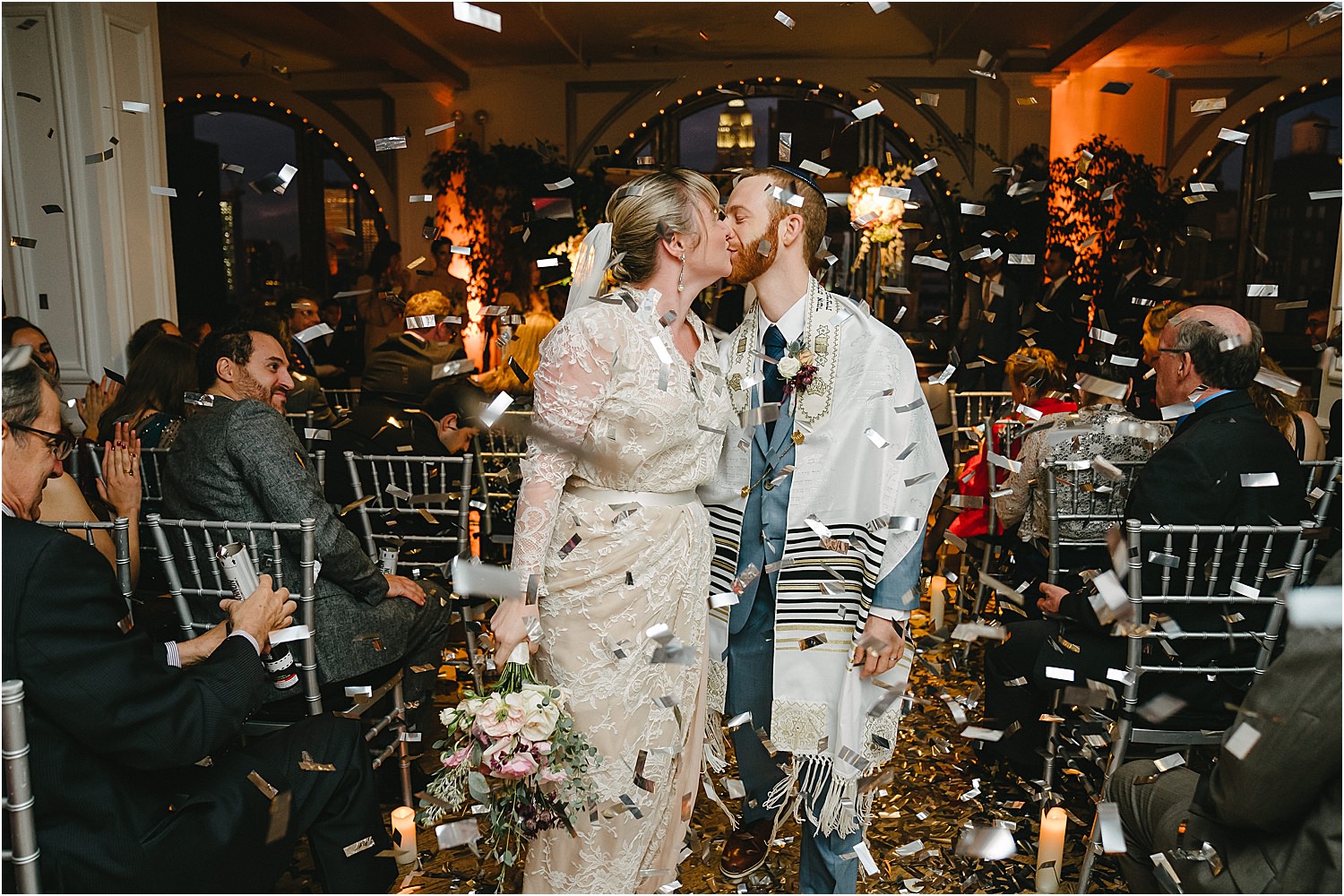 recessional-kiss-under-confetti-photo-by-hudson-river-photographer
