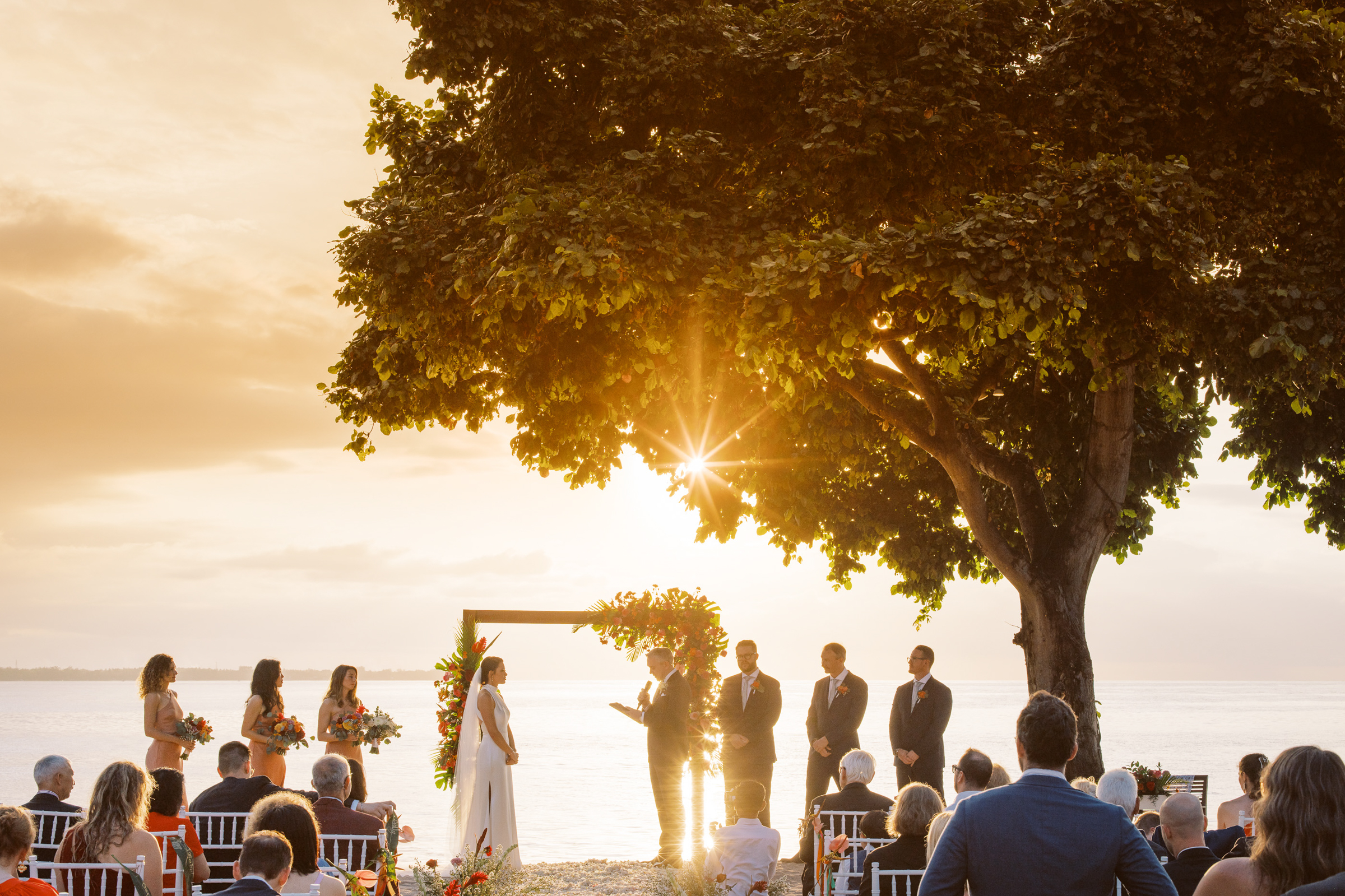 wedding vows at The Oberoi Resort Lombok, Sylvain Bouzat Photography