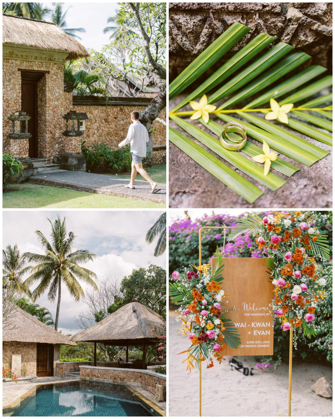 wedding venue details at The Oberoi Resort Lombok, Sylvain Bouzat Photography