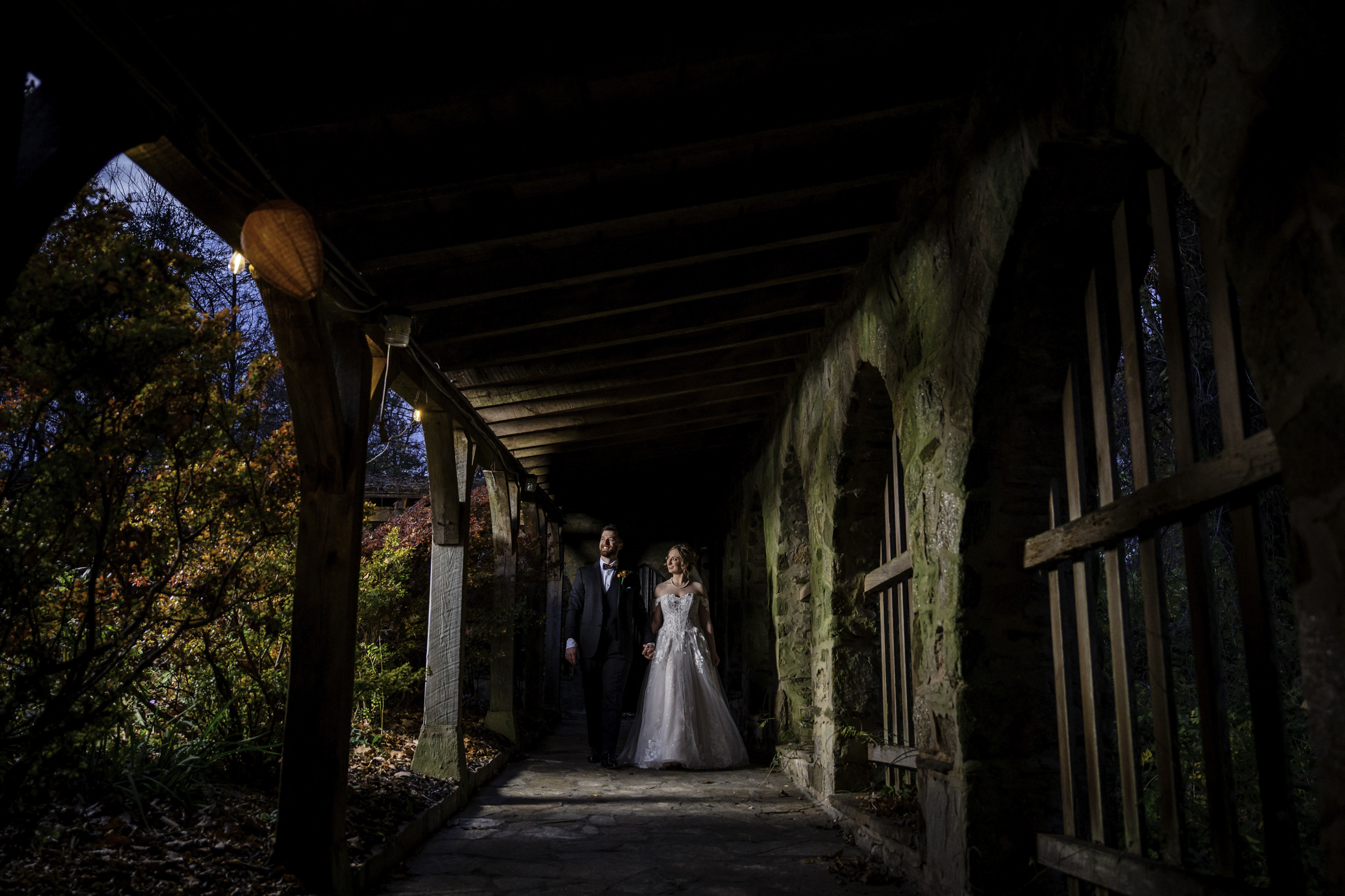 Dark and Moody portrait, fall wedding at Cloisters Castle, by Bee Two Sweet