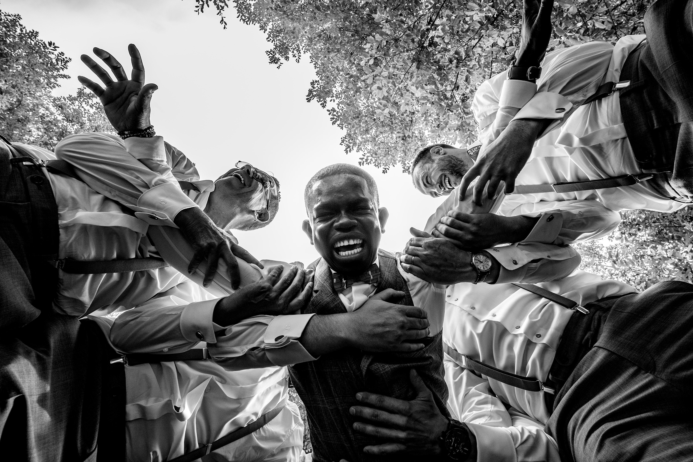 Award winner, Groom being thrown up in the air, Kristof Claeys Photography, Belgium