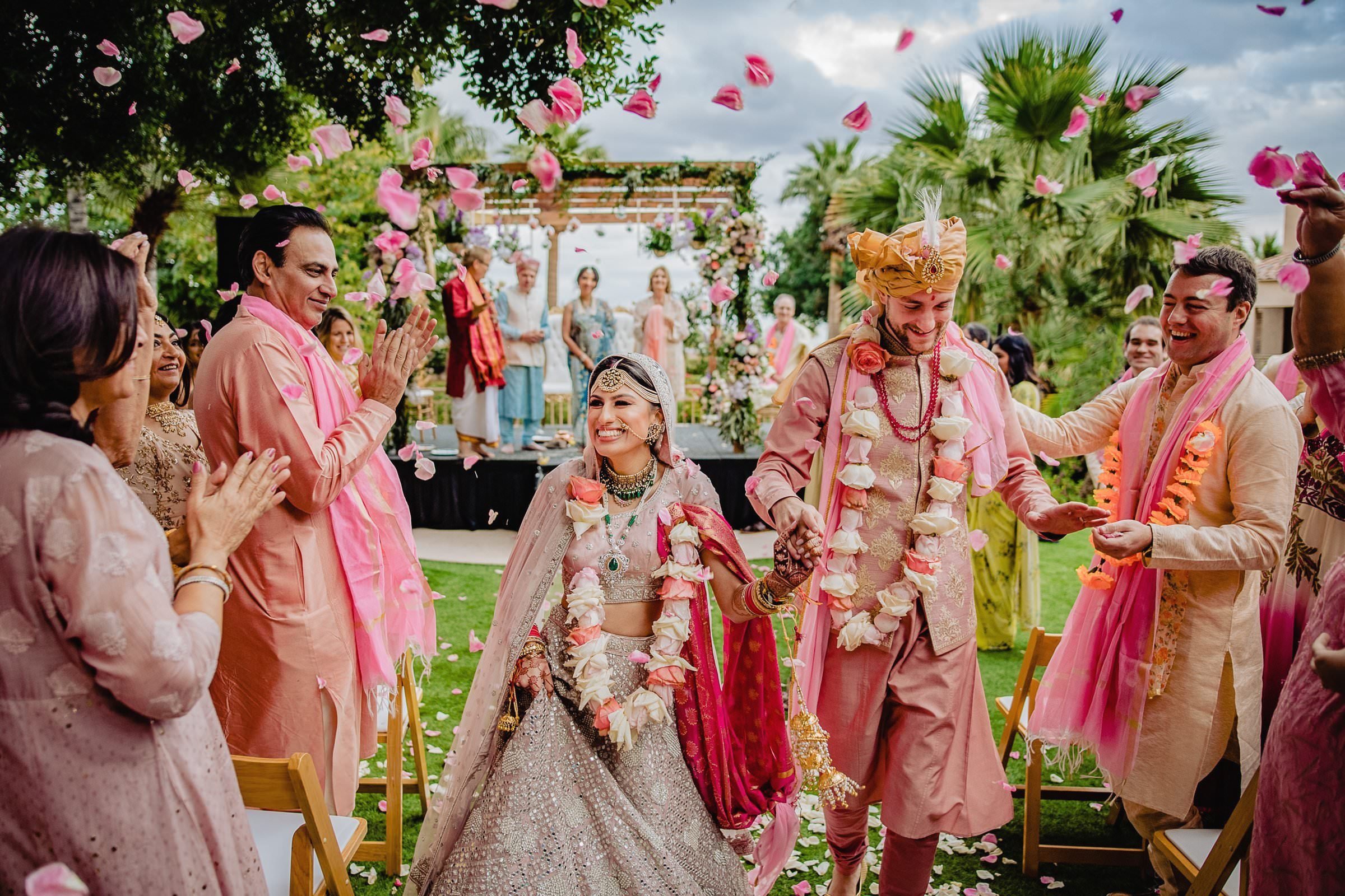 Indian wedding ceremony grand exit - photo by Jashim Jalal Studios-NYC wedding photographer