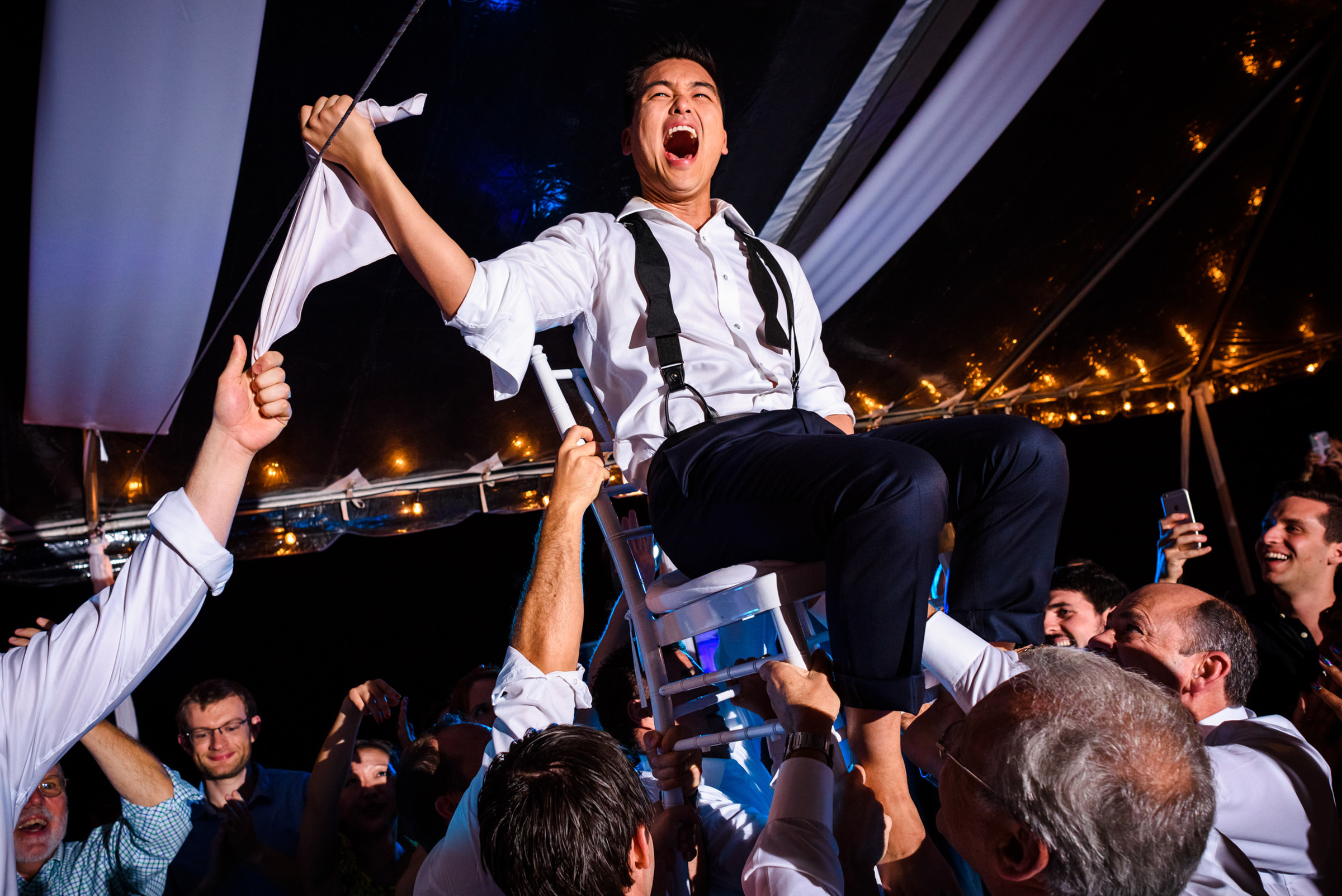 Groom hora moment- photo by Puerta Vallarta wedding photographer Car & Mel Photography