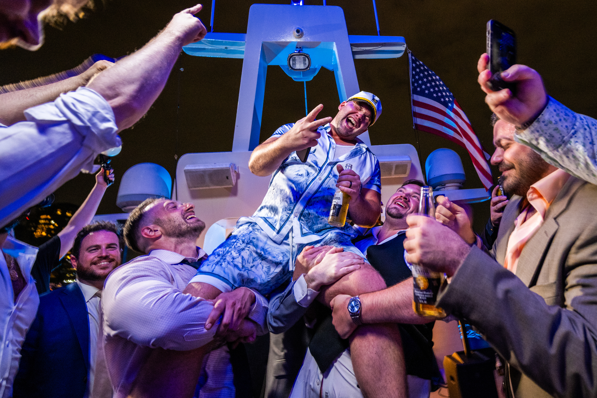 Yacht groom, photo by Jeff Tisman Photography, New Jersey wedding photographers
