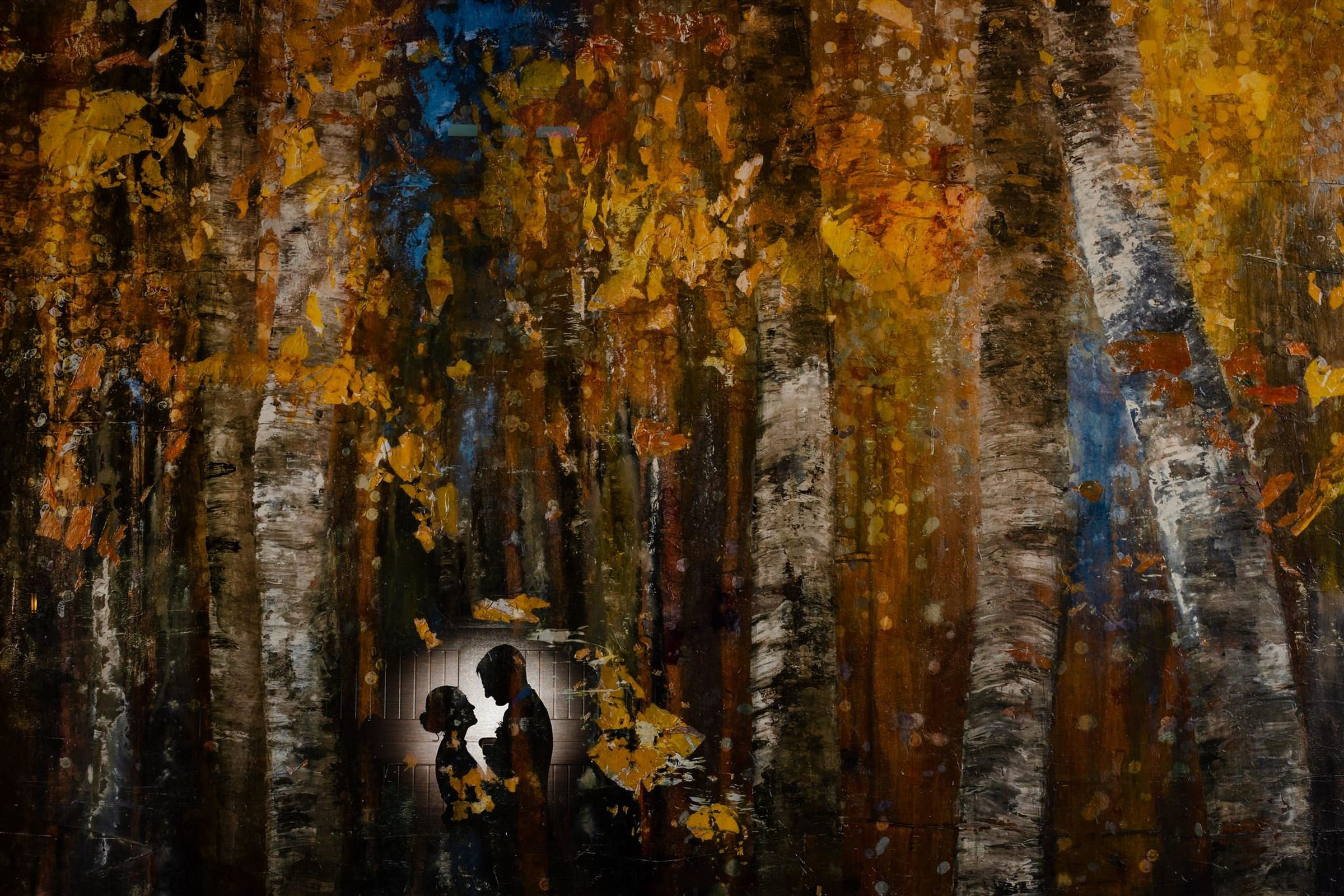 Love in the trees, photo by Liam Gordon Photography, Colorado wedding photographers