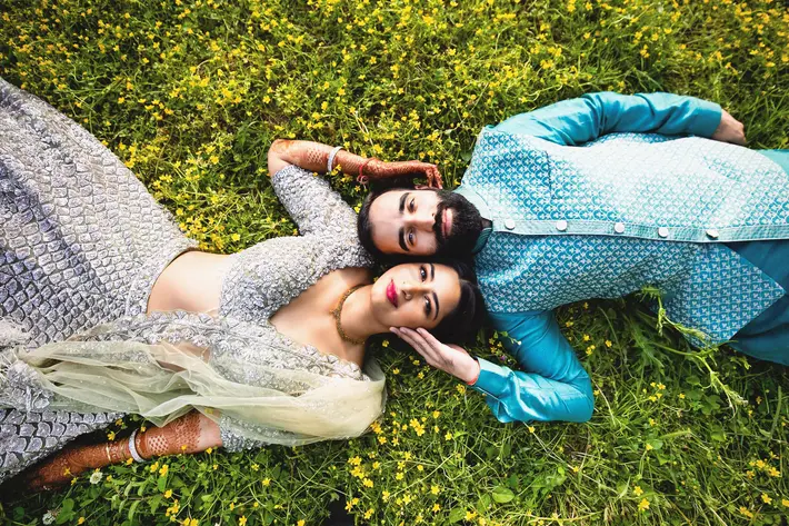 couple-posing-head-to-head-in-grass-callaway-gable