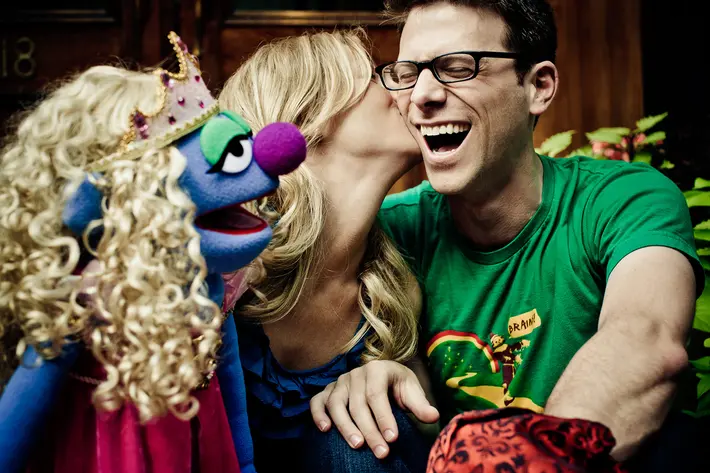 laughing-couple-with-muppet-worlds-best-engagement-photos-jag-studios