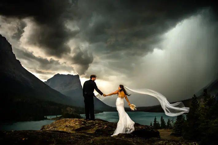 elopement couple at mountain lake big bend Carrie Ann Photography