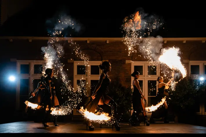 Fire dancers Yves Schepers Photography Belgium wedding photographer