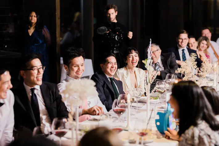 Port Phillip Estate Wedding ceremony processional Australia wedding photographer Lachlan Scallion, Really Good Weddings