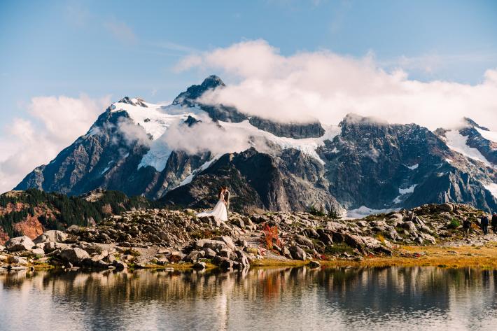 Mt. Baker elopement, Huntoon Point wedding portrait by Marla Manes Photography