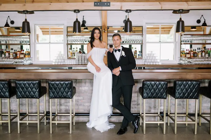 strapless wedding dress with drop sleeves, photographed by Lusia Studio