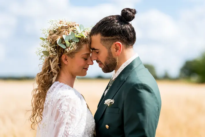 Couple moment Yorkshire country wedding